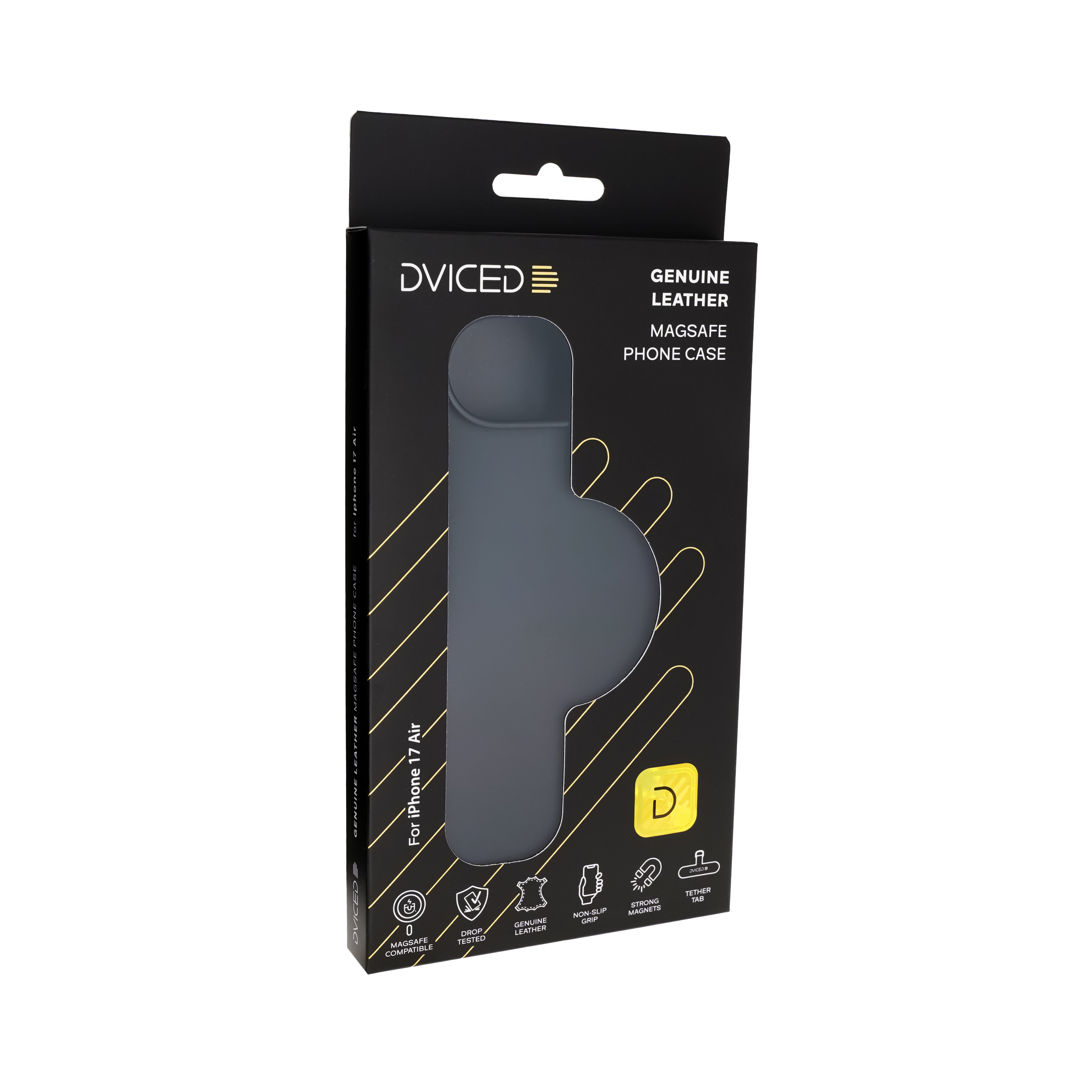 Dviced Leather MagSafe iPhone 17 Air case - Black