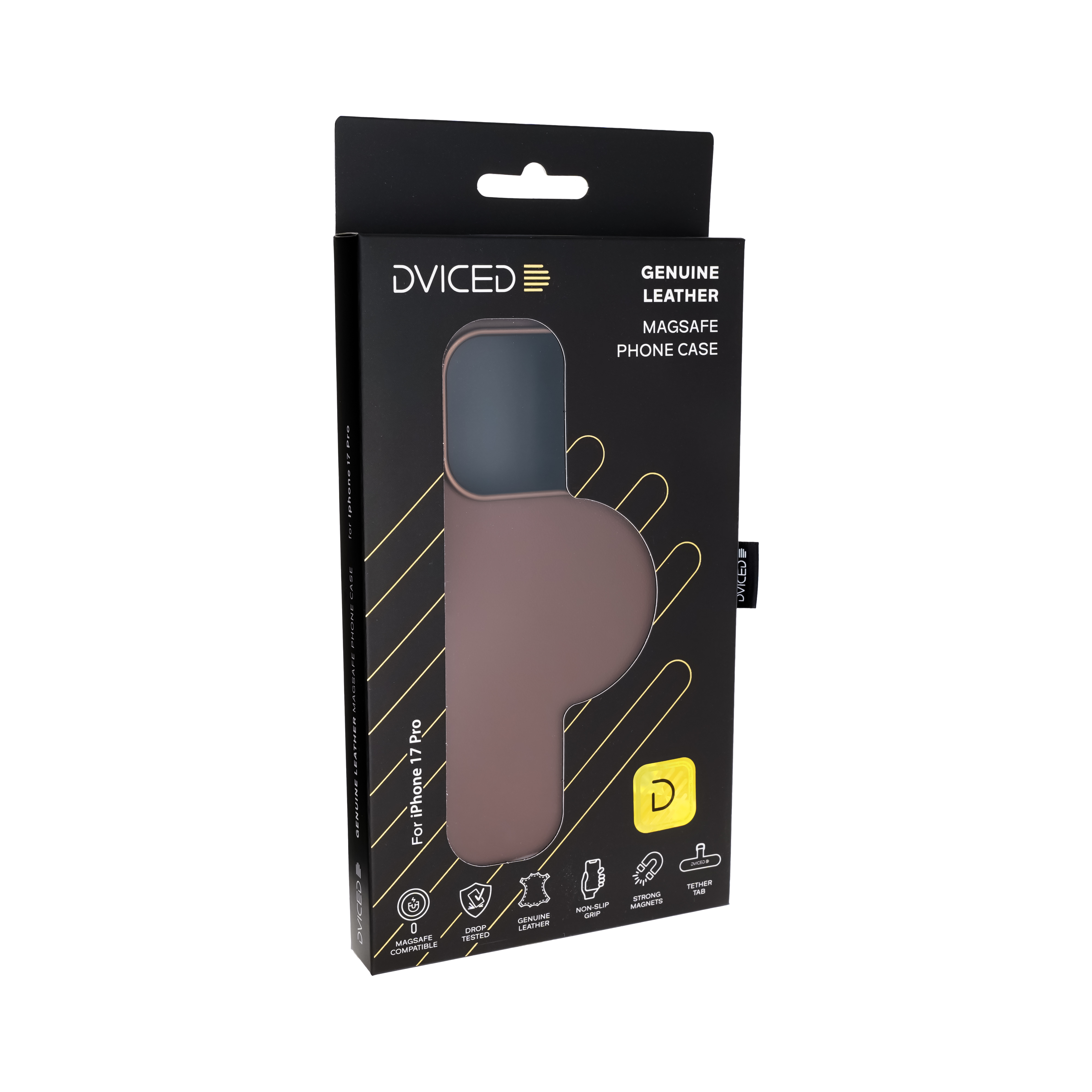 Dviced Leather MagSafe iPhone 17 Pro case - Brown