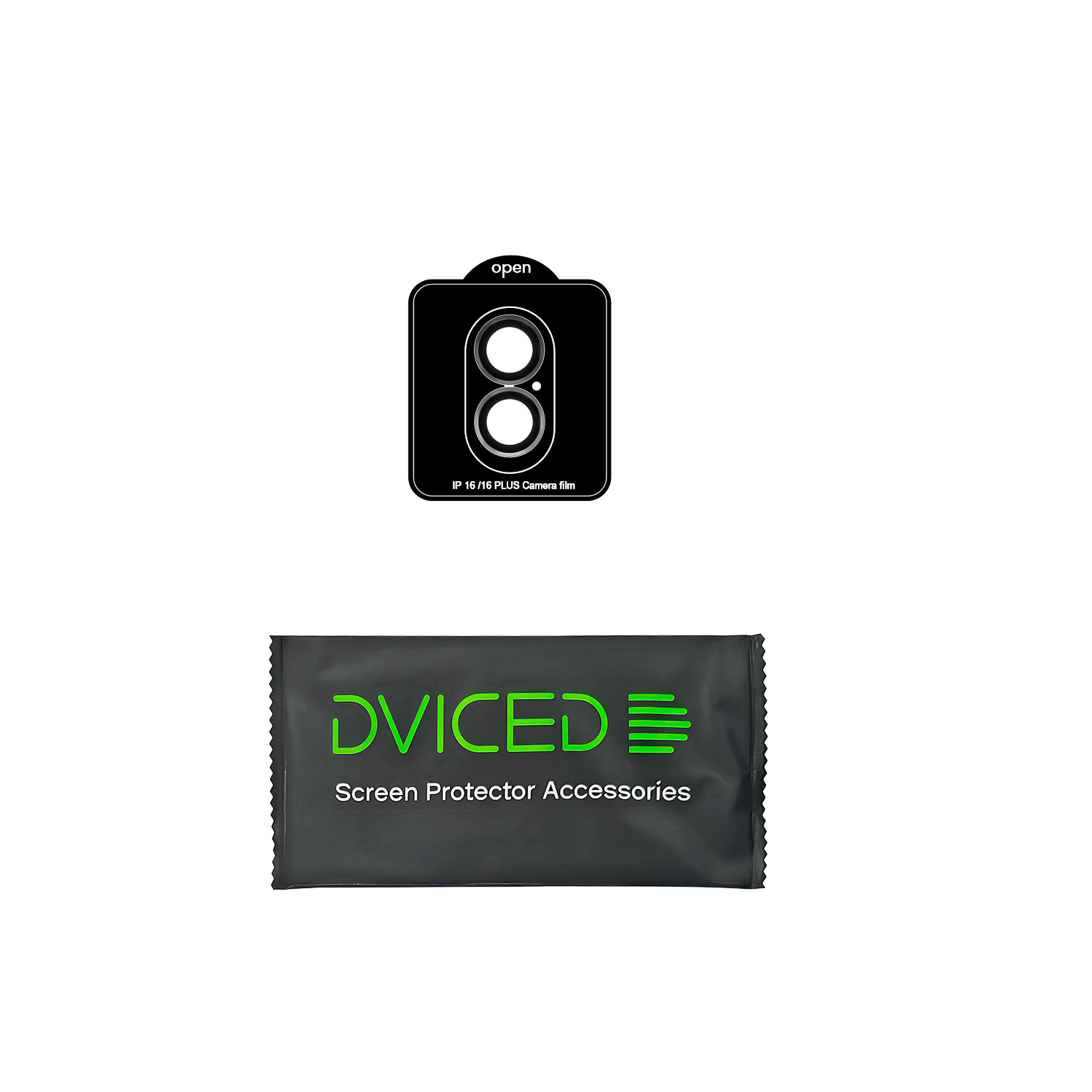 Dviced Tempered glass camera protector for iPhone 16/16 Plus with applicator