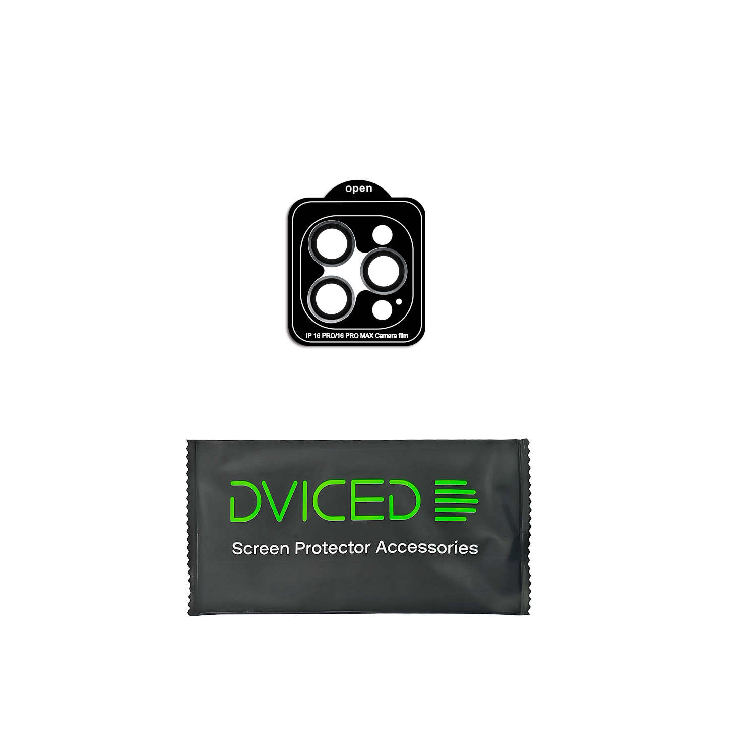 Dviced Tempered glass camera protector for iPhone 16 Pro/16 Pro Max with applicator