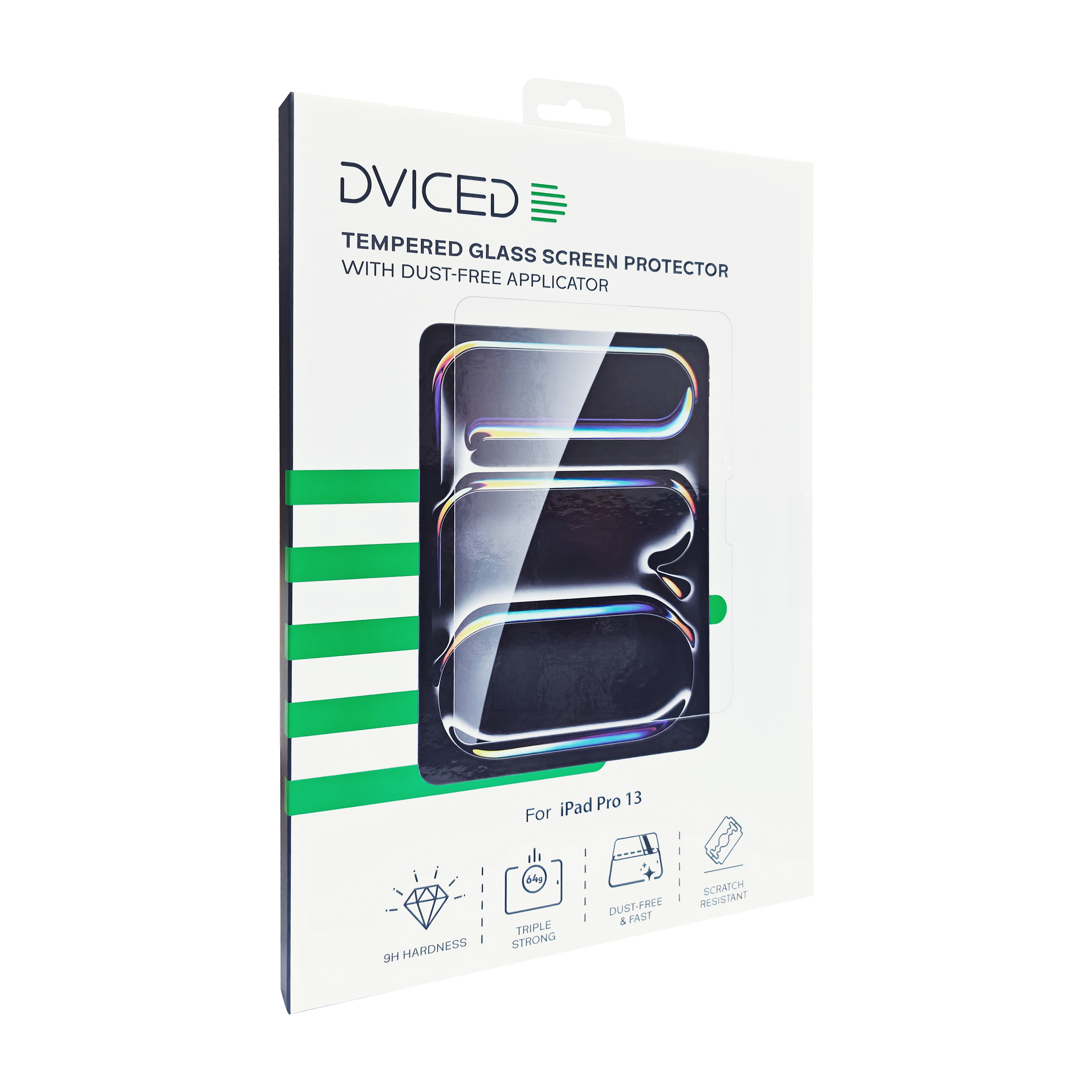 Dviced Tempered glass screen protector for iPad Pro 13 with dust-free applicator