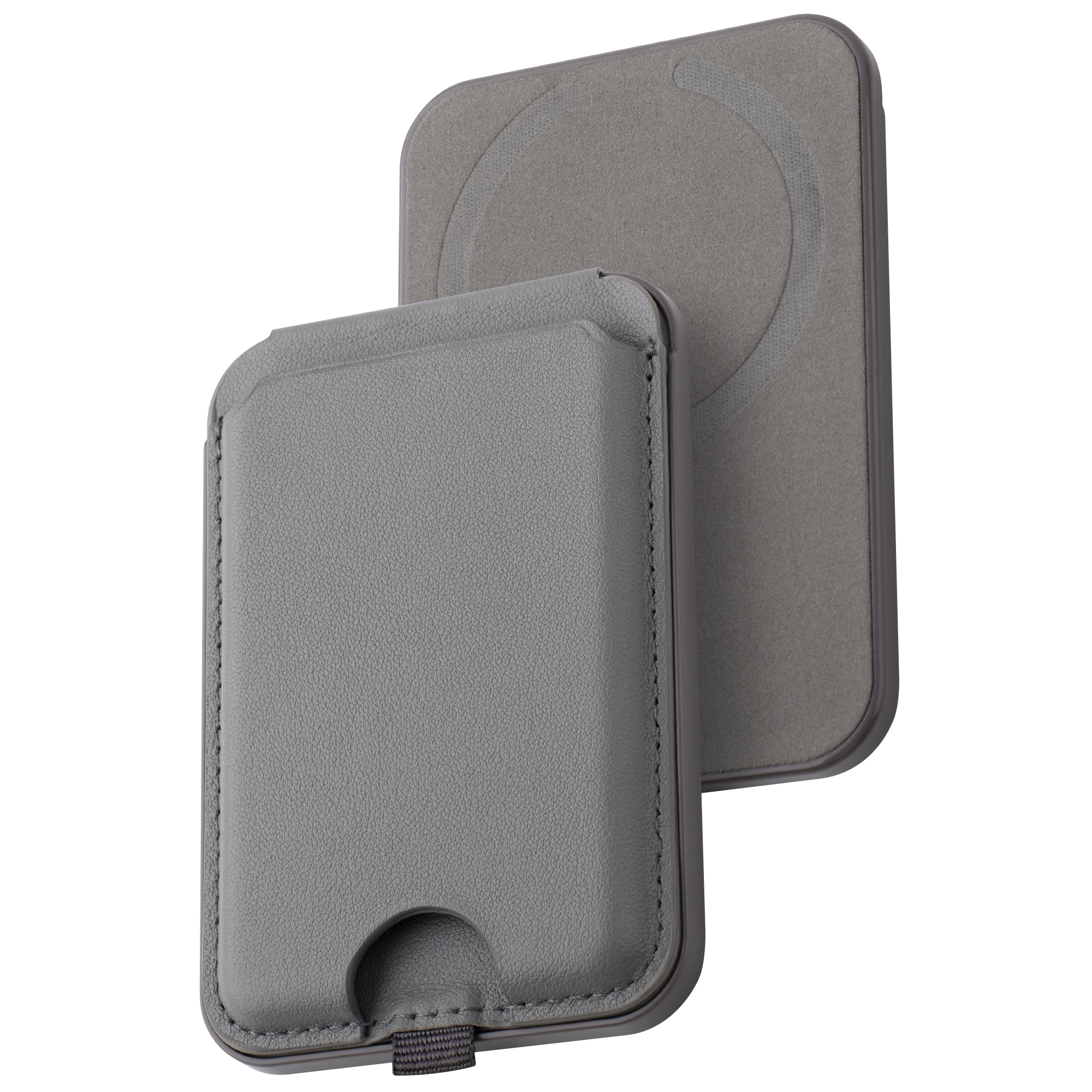 Dviced Leather magsafe foldable cardholder and stand - Grey