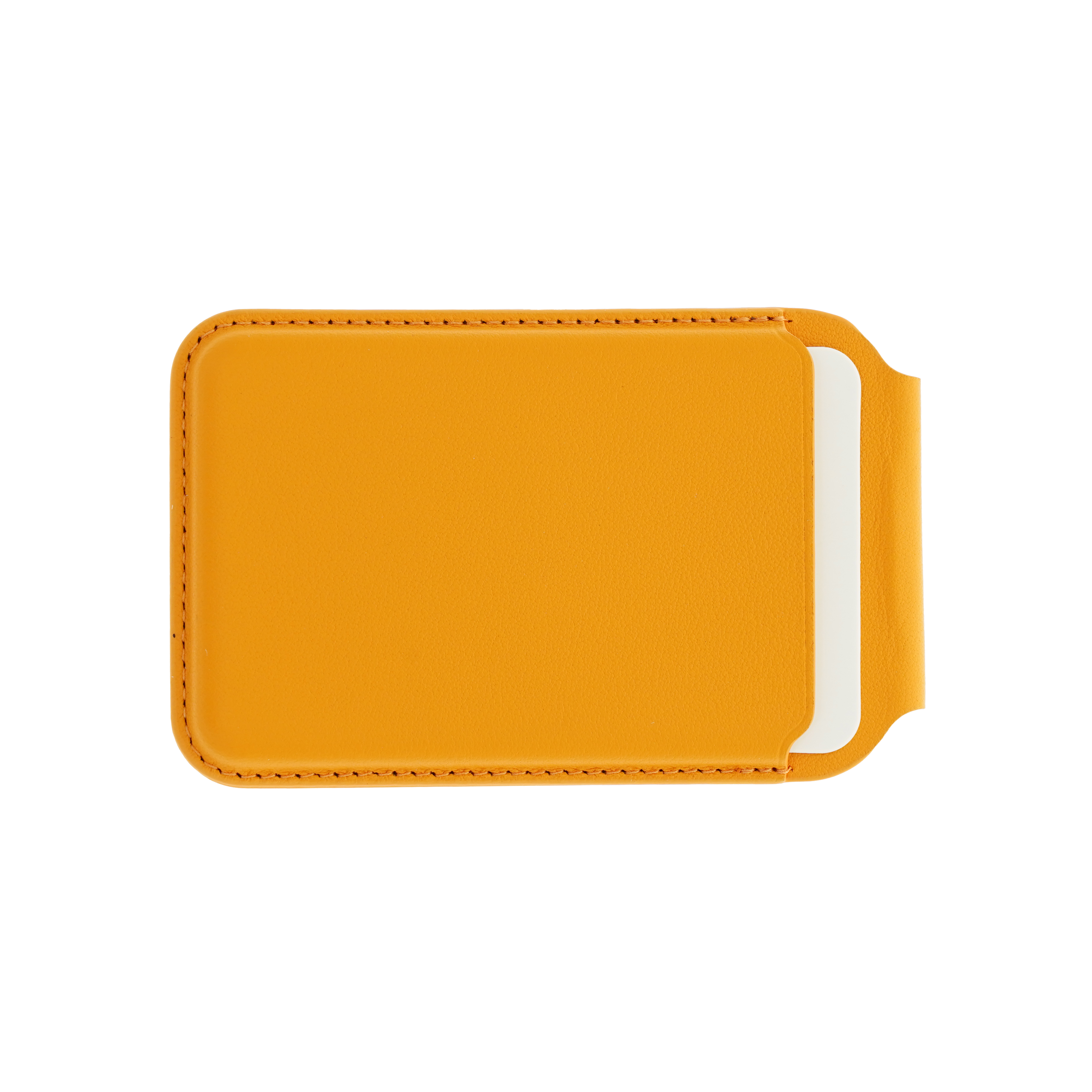 Dviced Leather magsafe foldable cardholder - Orange