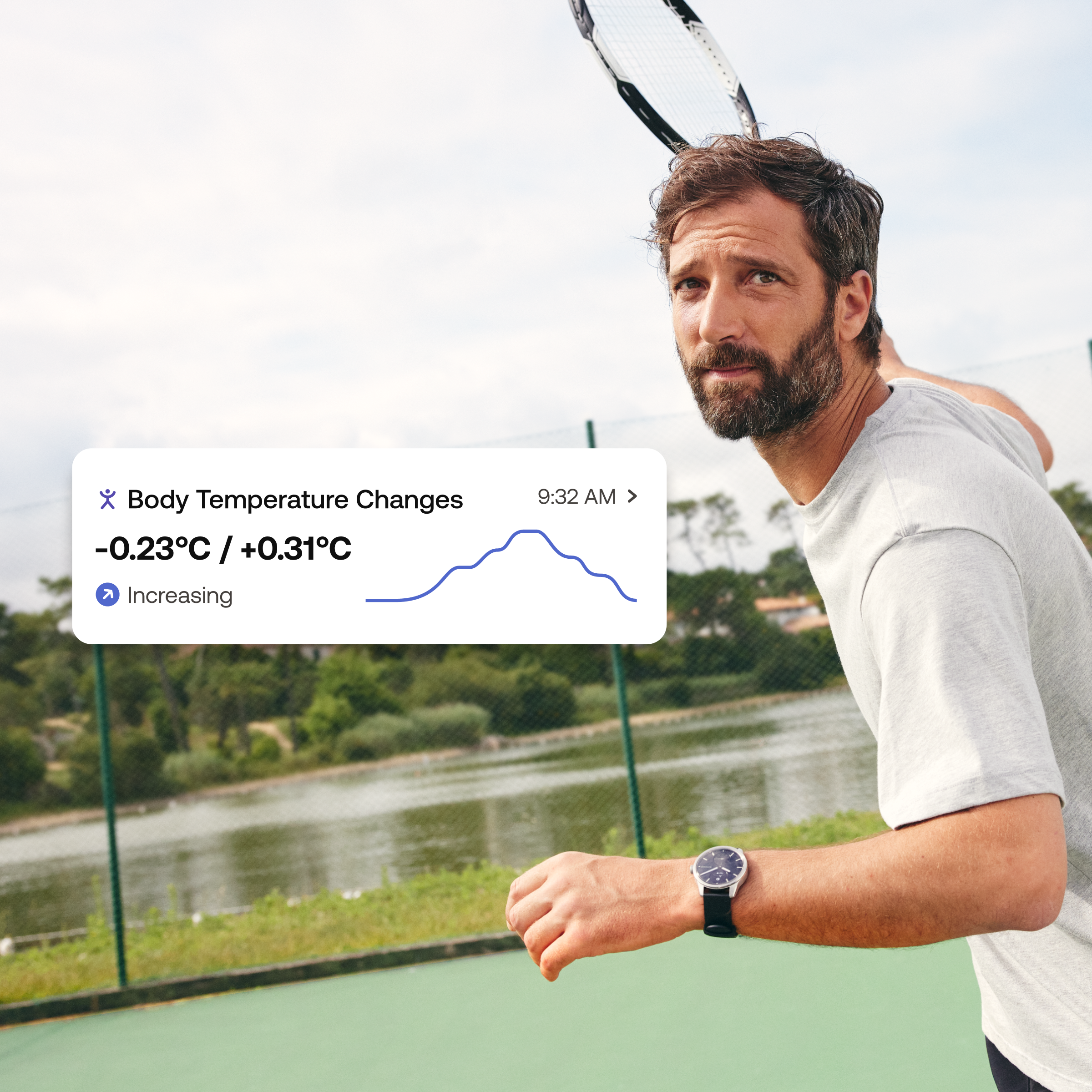 Withings Scanwatch 2 / 42mm (Activity, Sleep Tracker, ECG, Temperature, SPO2 / Stainless steel, fkm wristband, sapphire glass) - White