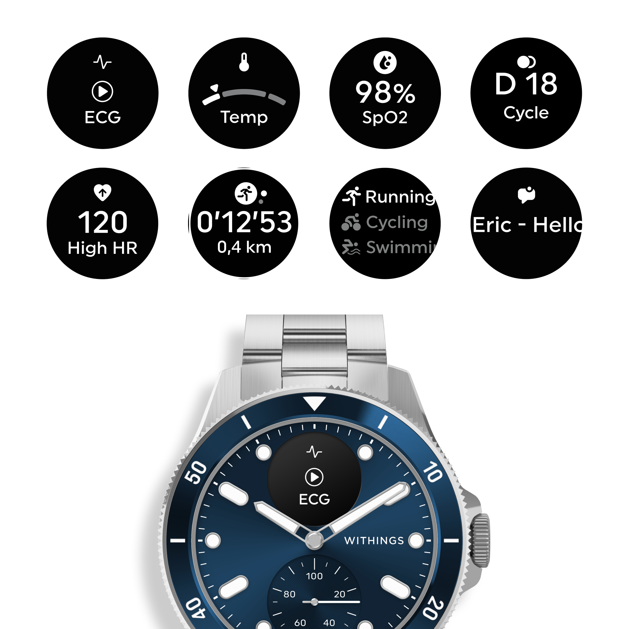 Withings Scanwatch Nova 43mm - Blue