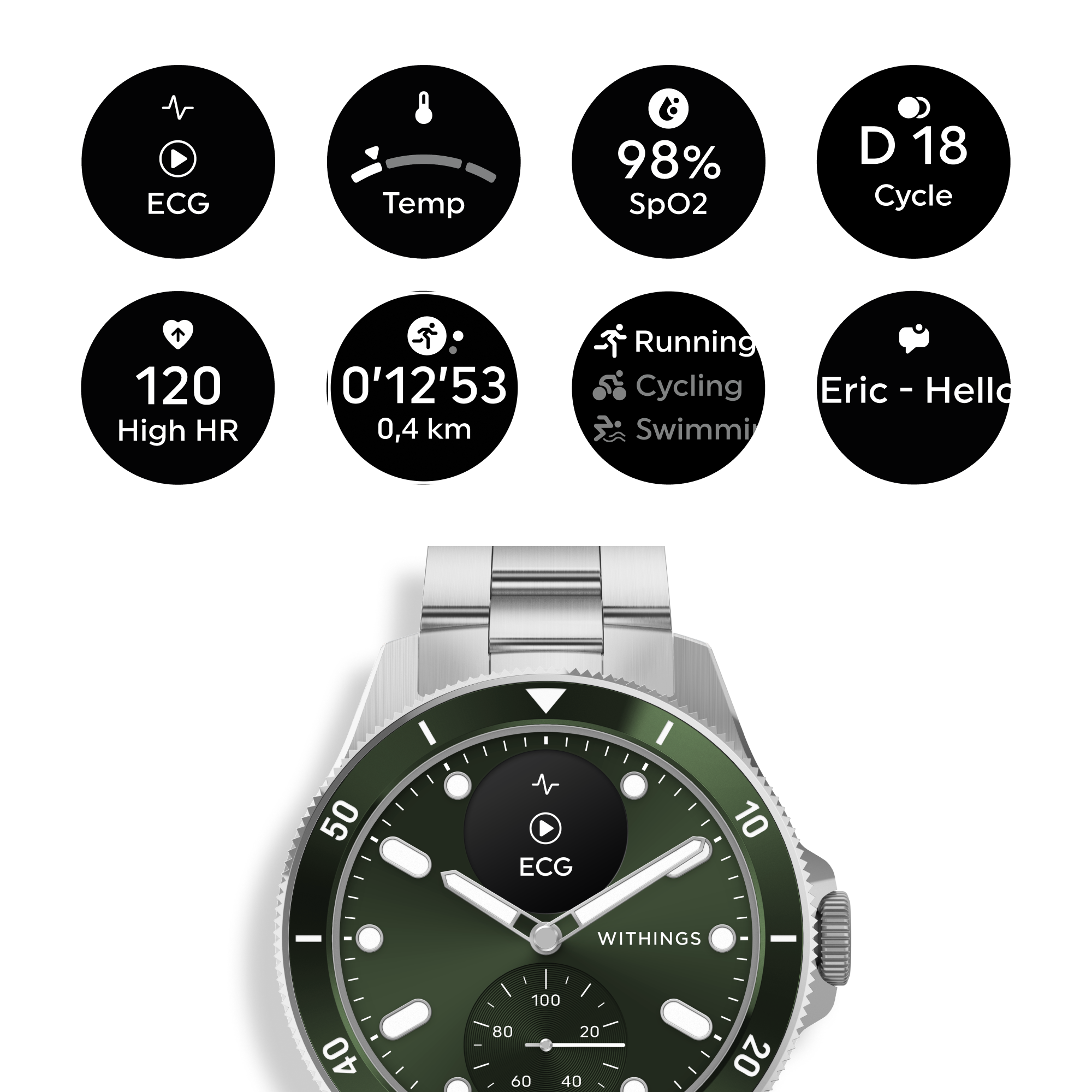 Withings Scanwatch Nova 43mm - Green