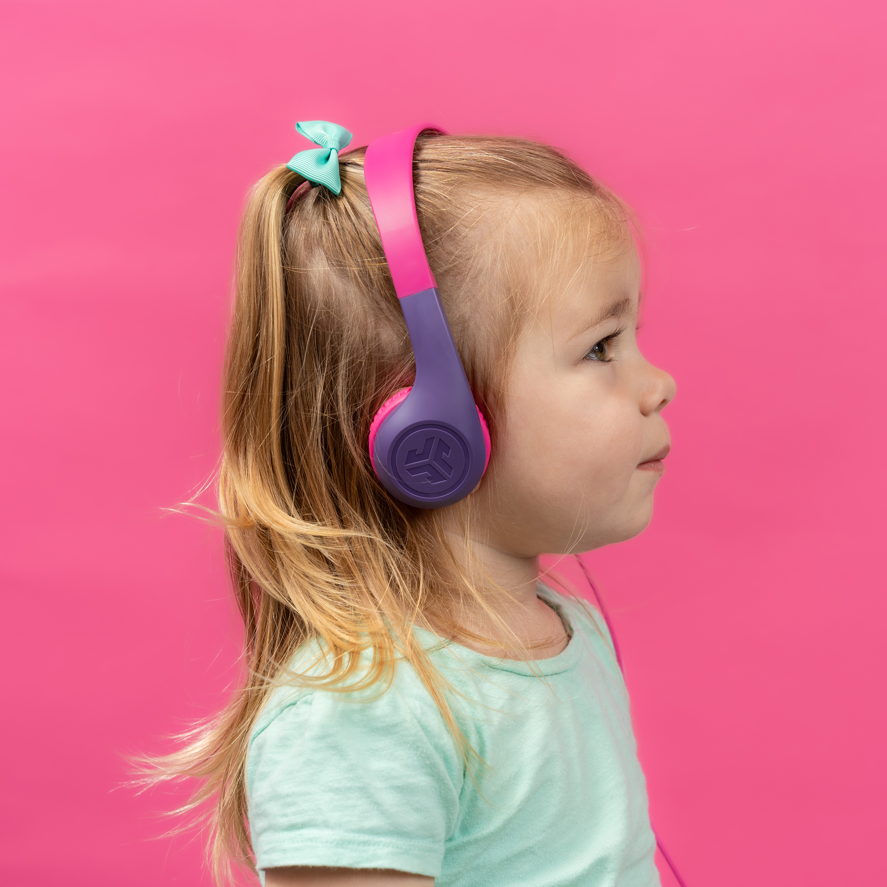 JLAB JBuddies Pop Wired Kids Headphones - Pink