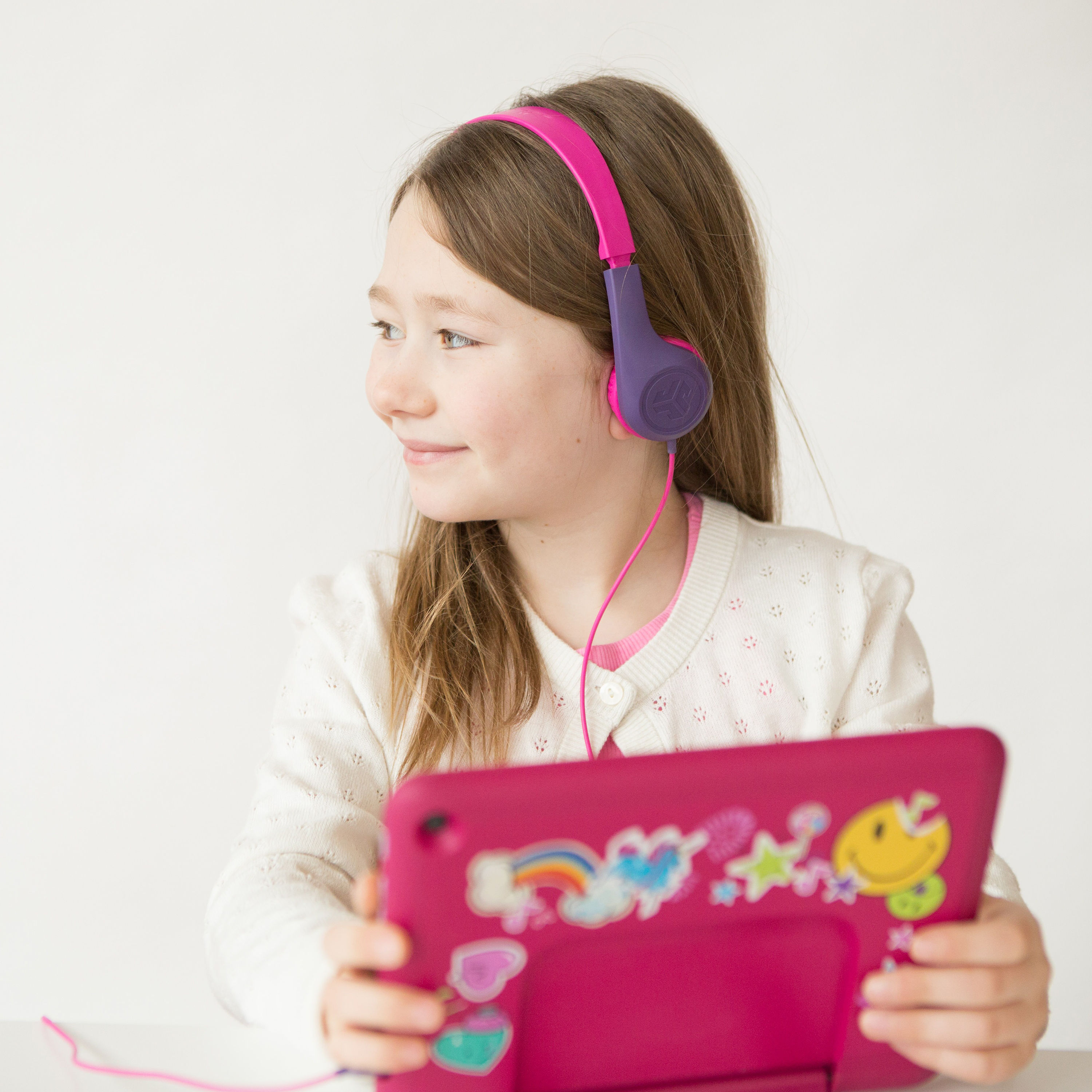 JLAB JBuddies Pop Wired Kids Headphones - Pink