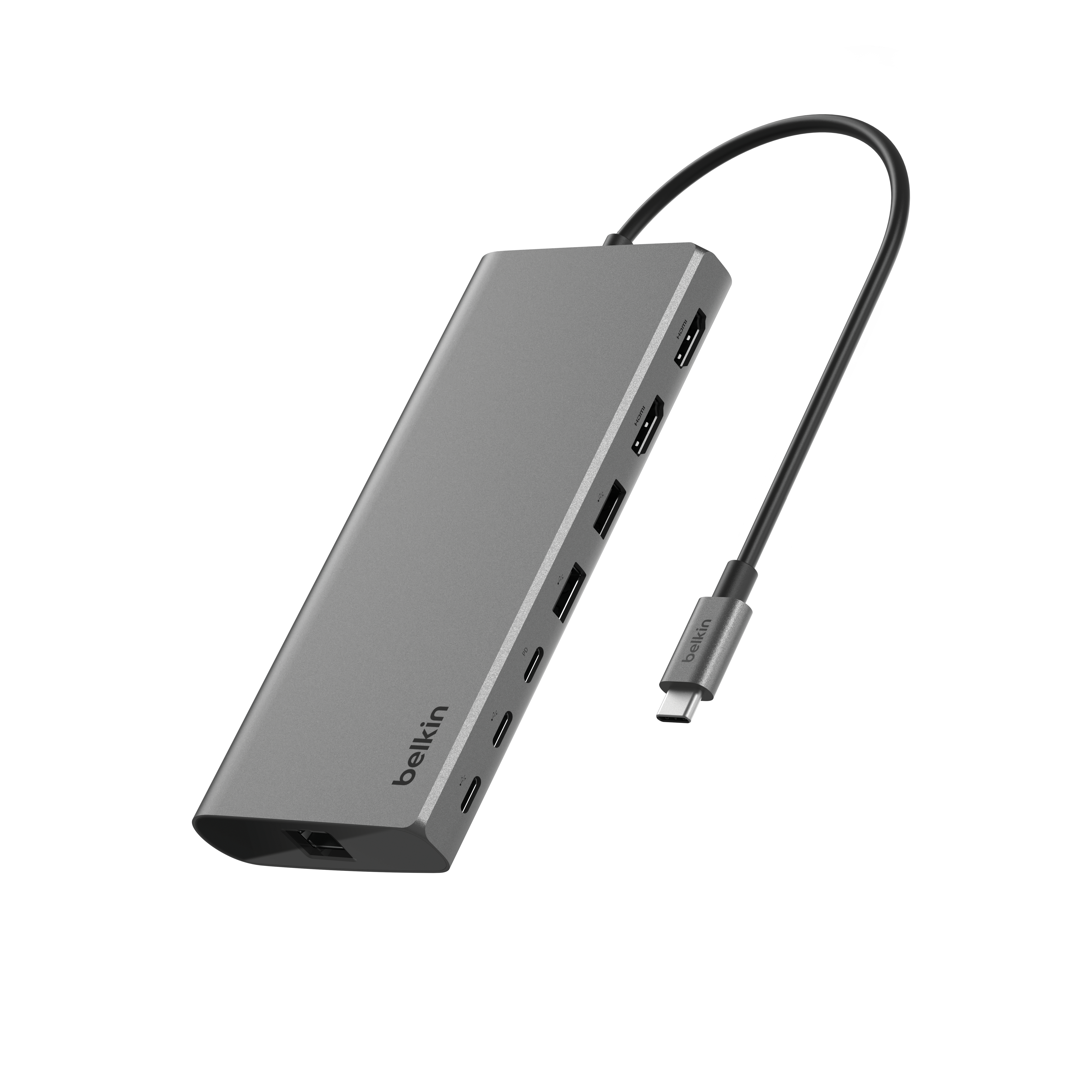 Belkin Connect Universal USB-C 8-in-1 Dual Display Core Hub - Silver