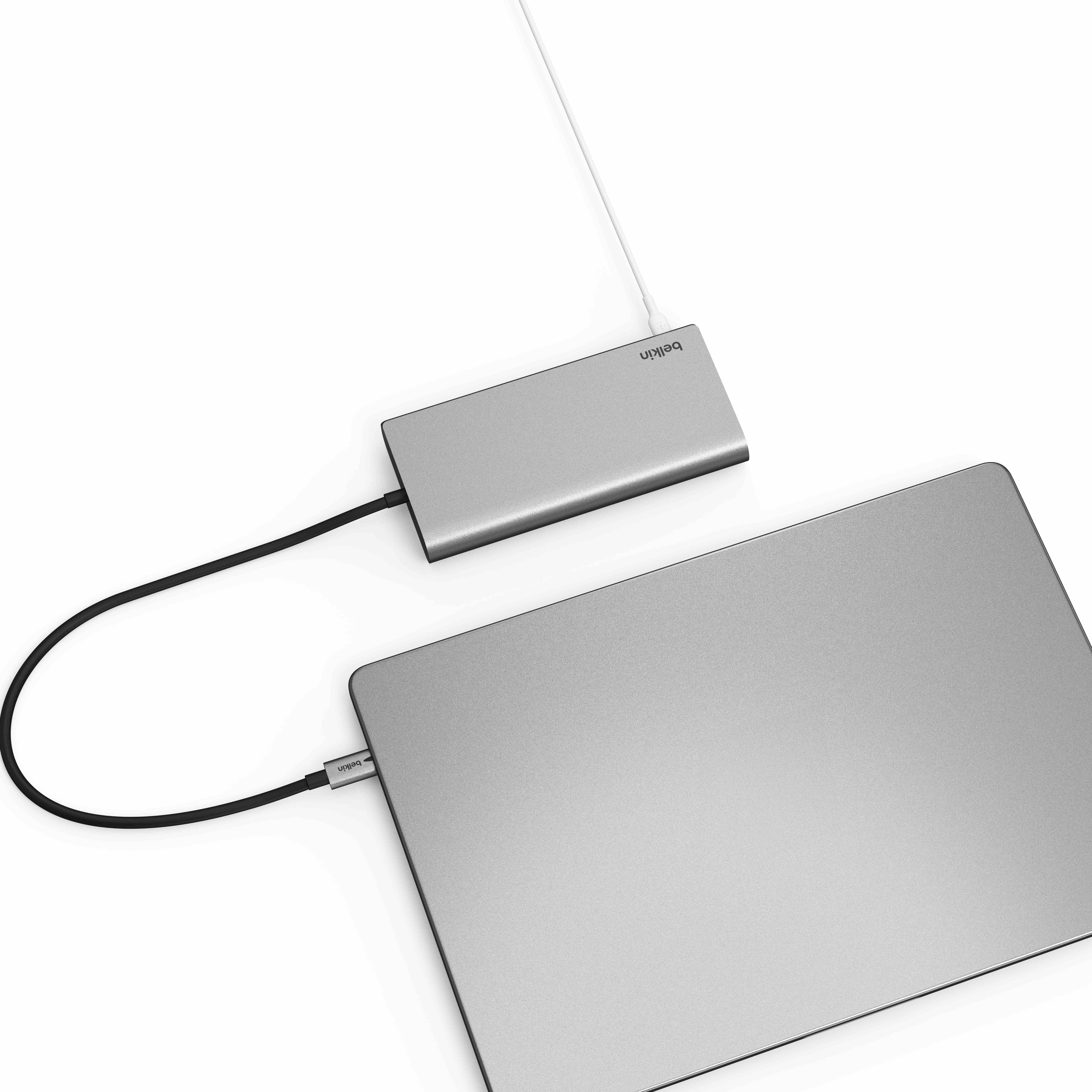 Belkin Connect Universal USB-C 8-in-1 Dual Display Core Hub - Silver