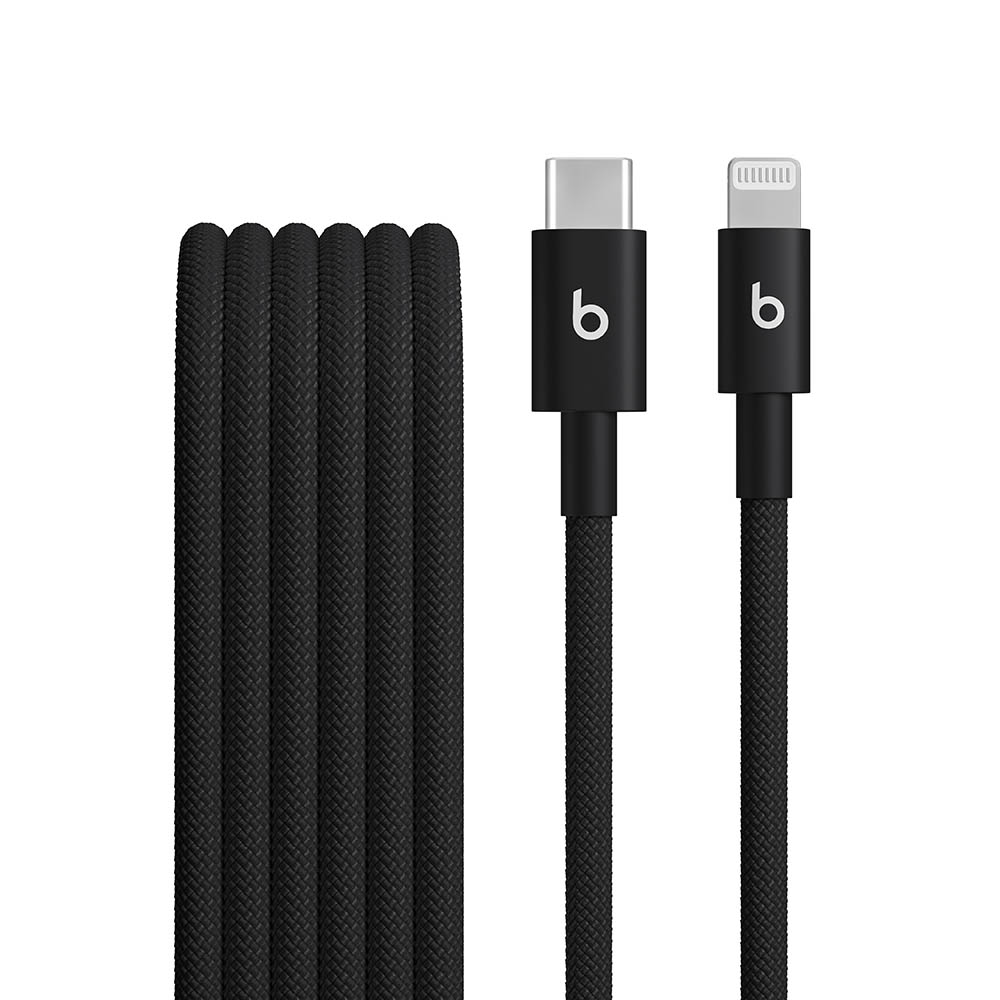 Beats opletený kabel USB-C na Lightning (1,5 m) – Černá
