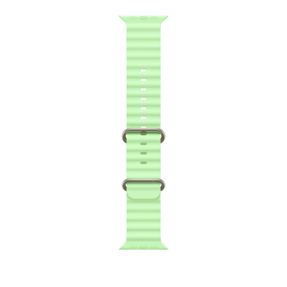 Watch 49 mm – prodloužení oceánského řemínku Neon Green – povrch přírodní titan