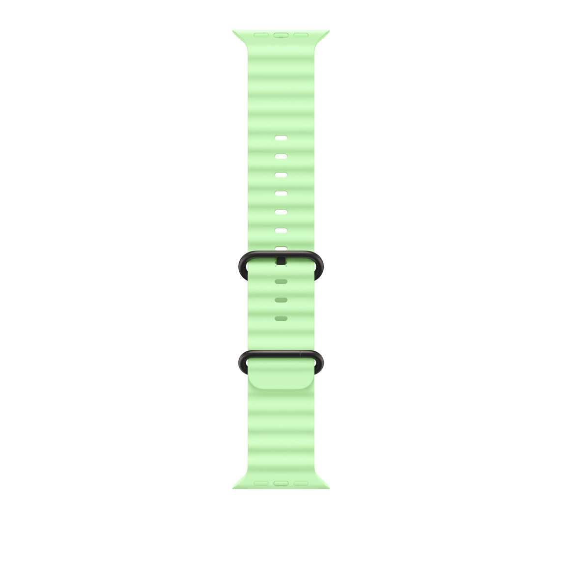 Watch 49 mm – prodloužení oceánského řemínku Neon Green – povrch černý titan