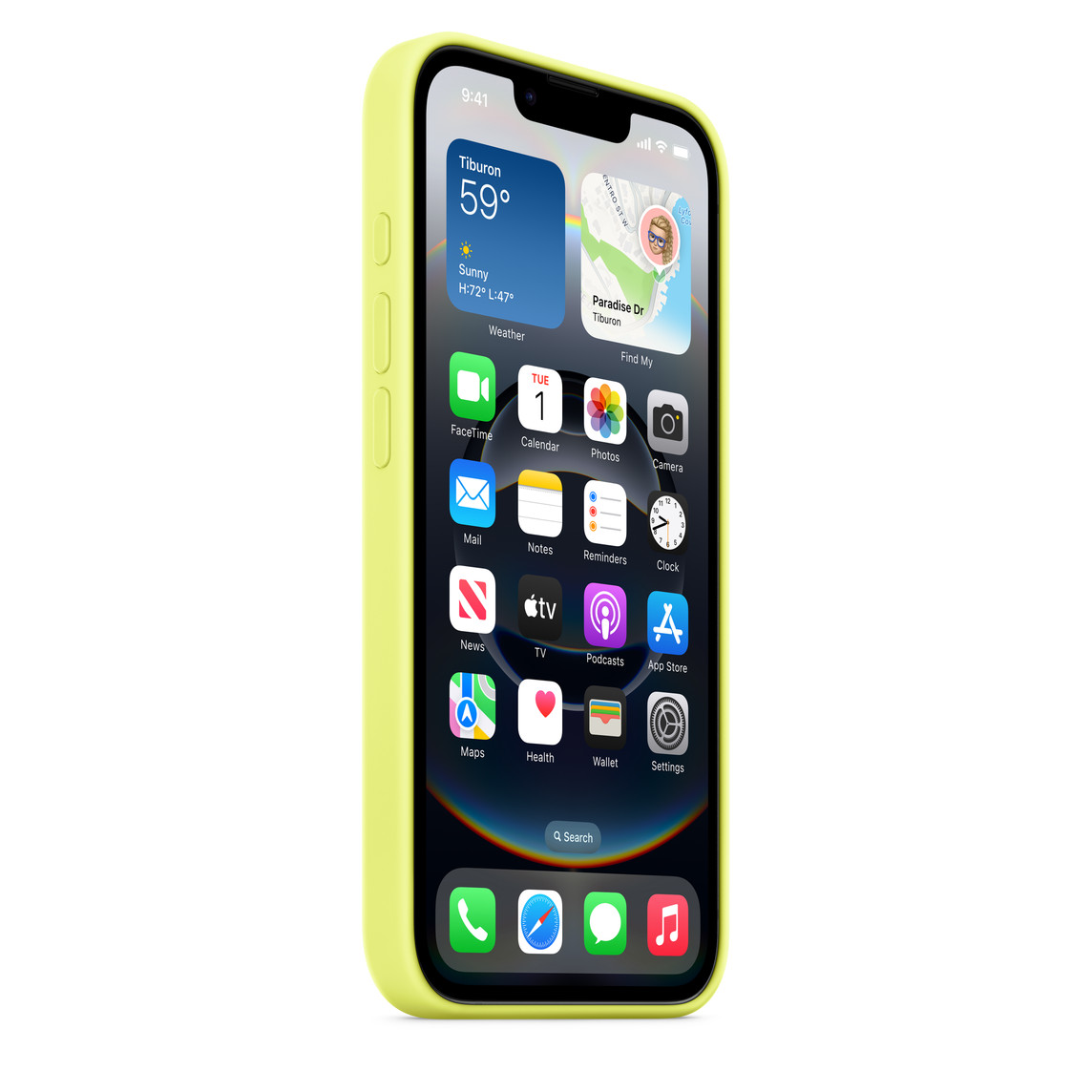 Apple iPhone 16e Silicone Case – Neon Yellow - SEASONAL