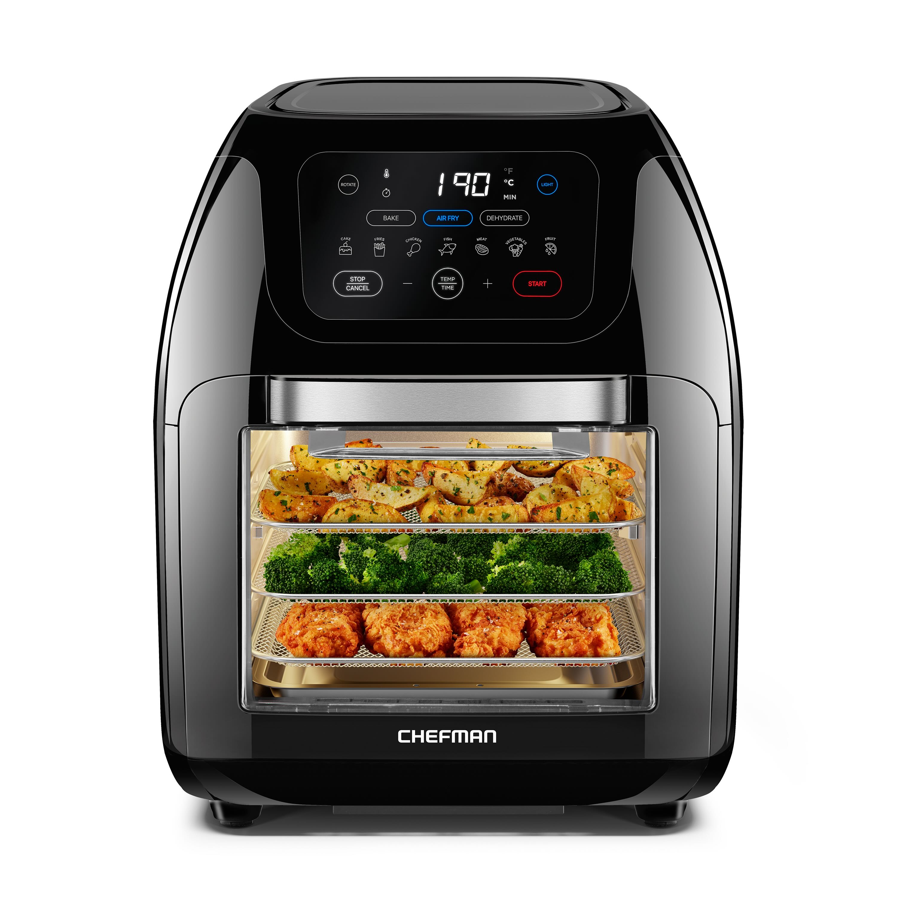 Chefman Air Fryer Oven+ Rotisserie & Dehydrator - Black
