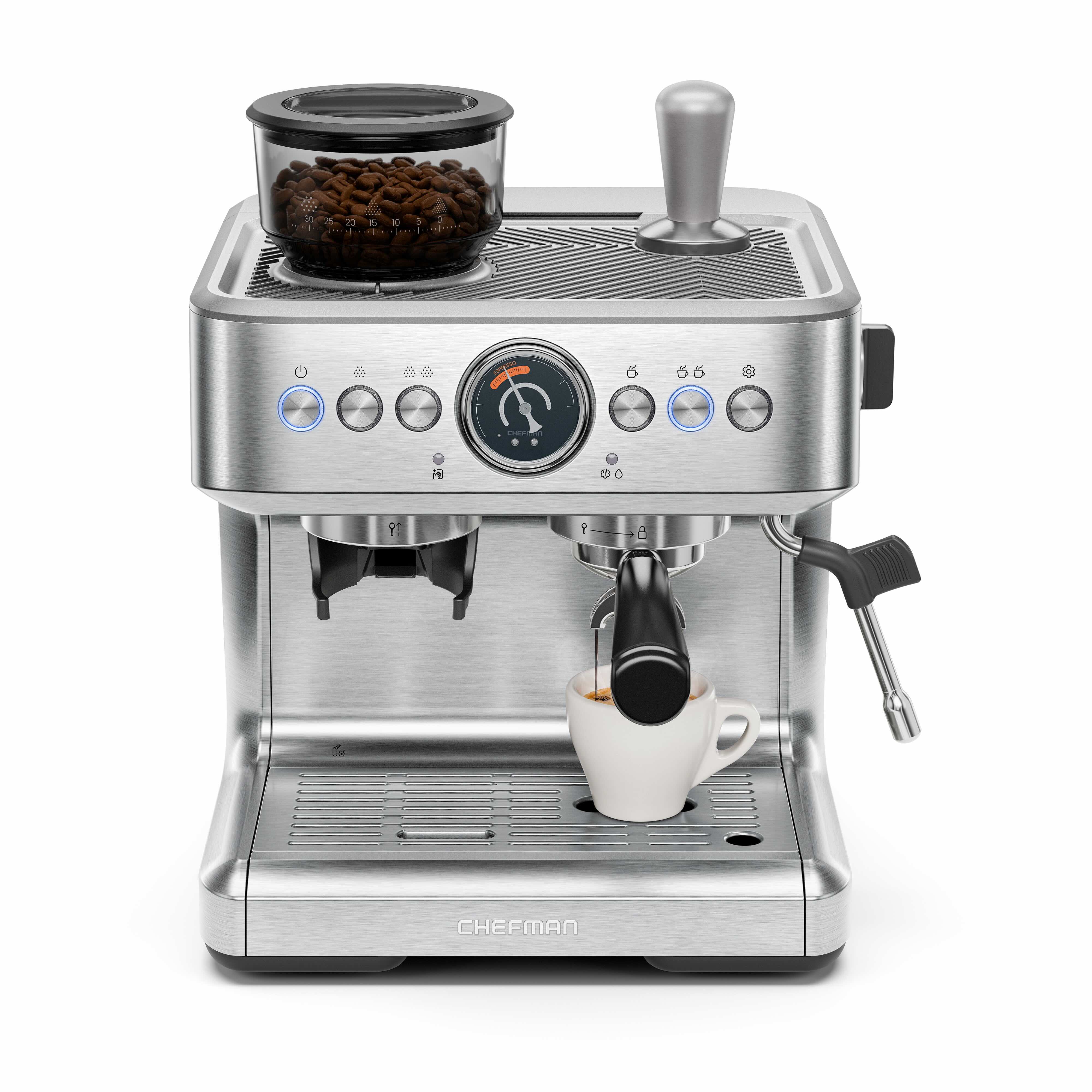 Chefman Crema Supreme Premium Espresso Maker - Stainless Steel