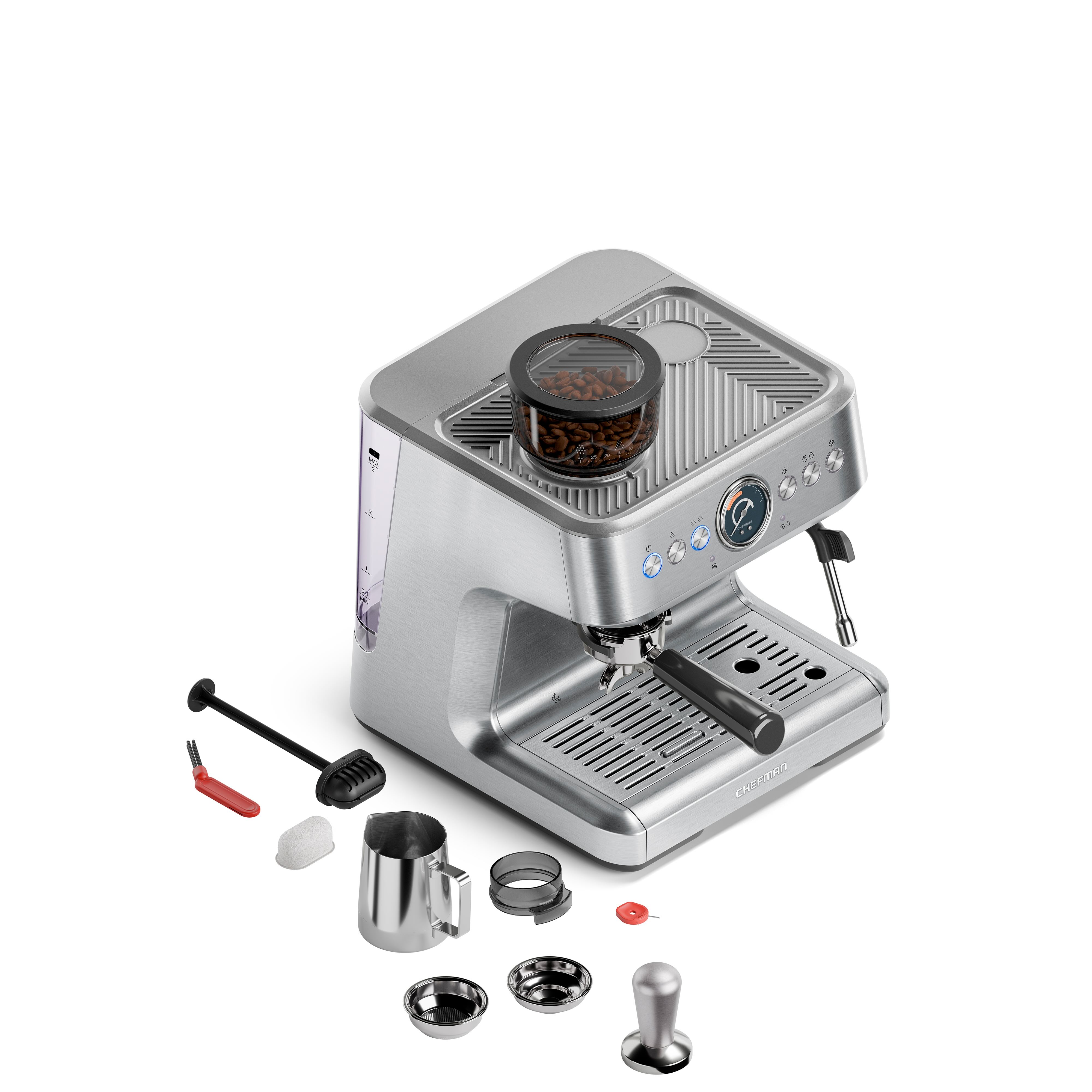 Chefman Crema Supreme Premium Espresso Maker - Stainless Steel