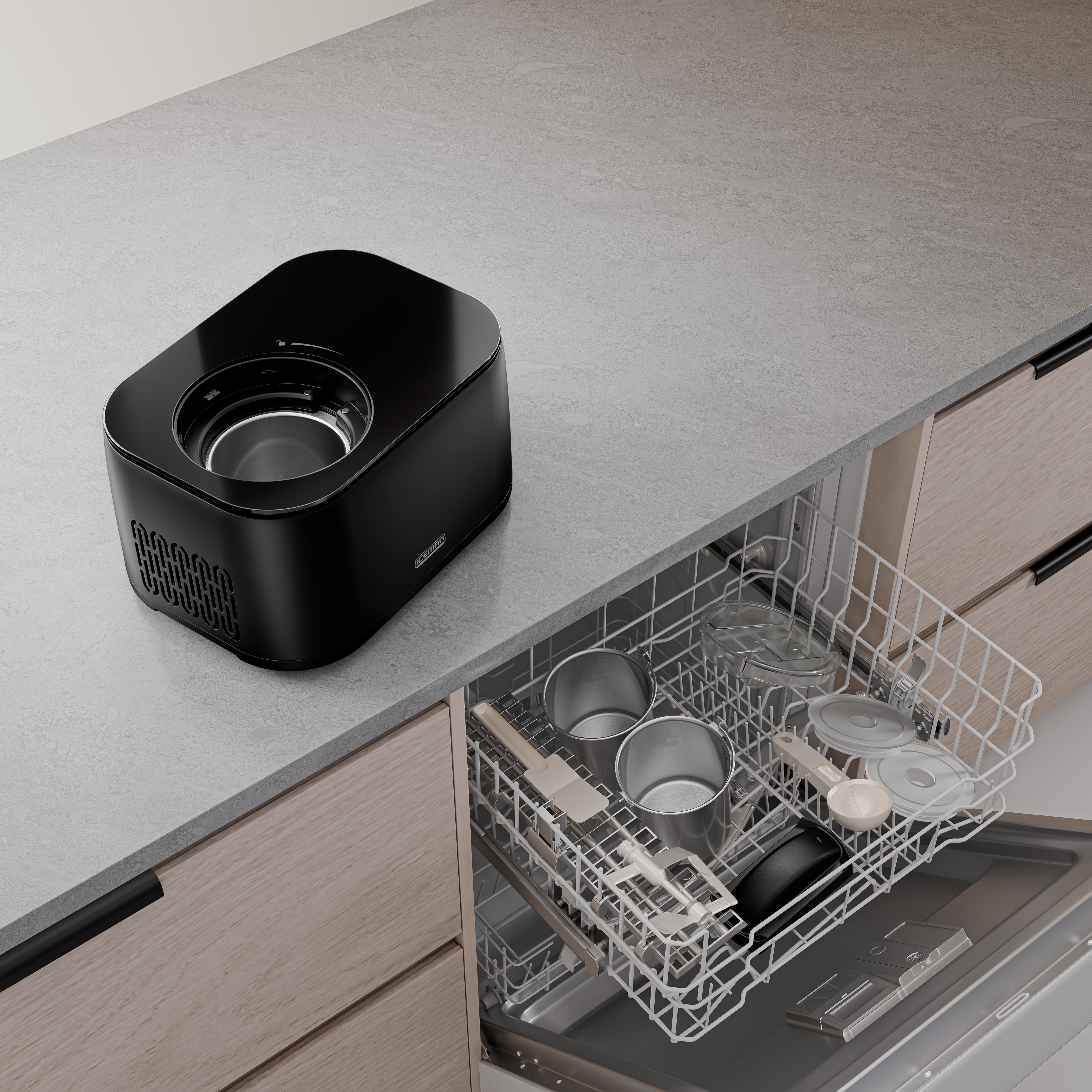 Chefman Iceman TRIO Ice Cream Frozen Yogurt & Italian Ice Maker - Black