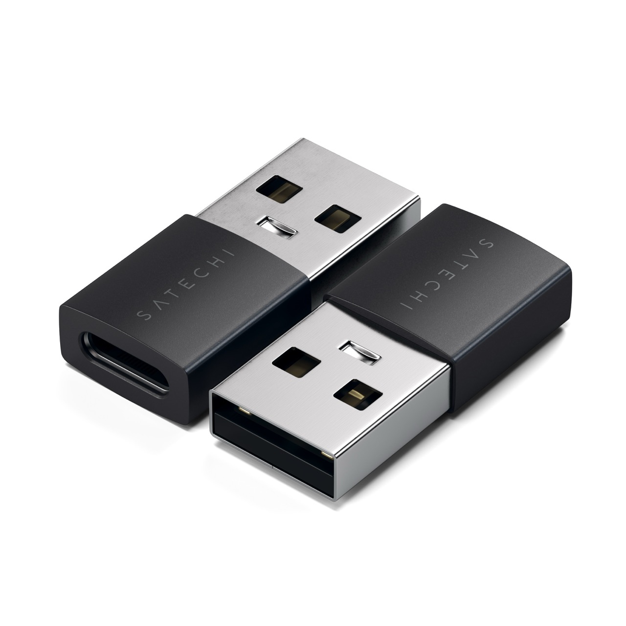 Satechi Aluminum  2x Type-A to Type-C Adapter - Space Black