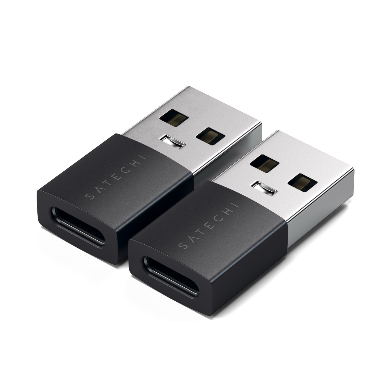 Satechi Aluminum  2x Type-A to Type-C Adapter - Space Black