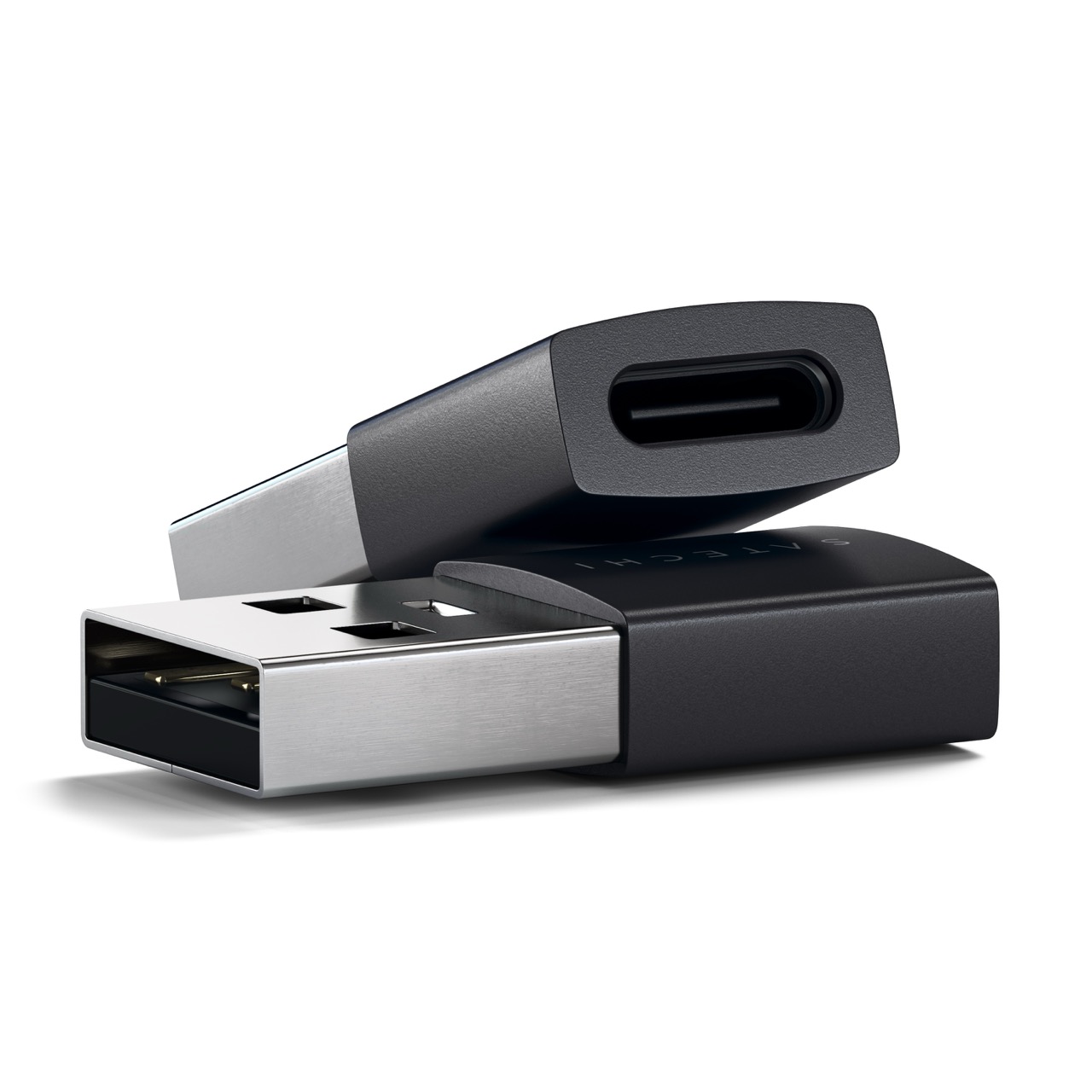Satechi Aluminum  2x Type-A to Type-C Adapter - Space Black