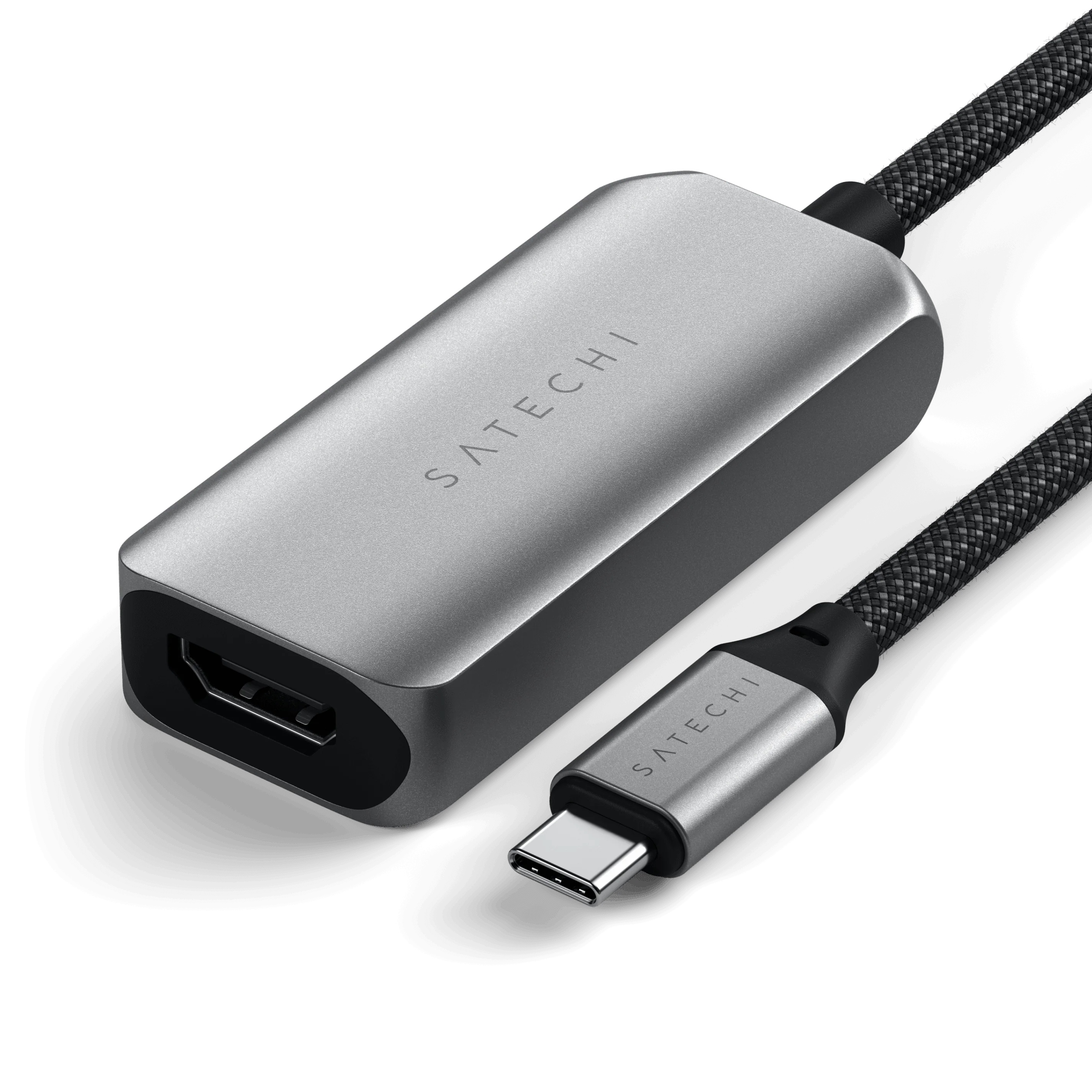 Satechi USB-C To HDMI 2.1 8K Adapter (Mac Devices up to 4K/60Hz, 8K/60Hz, 4K 60Hz/120Hz, 2K/ 40Hz, 1080P/500Hz,  Dynamic HDR10+  HDCP 1.4 & HDCP 2.3) - Space Grey