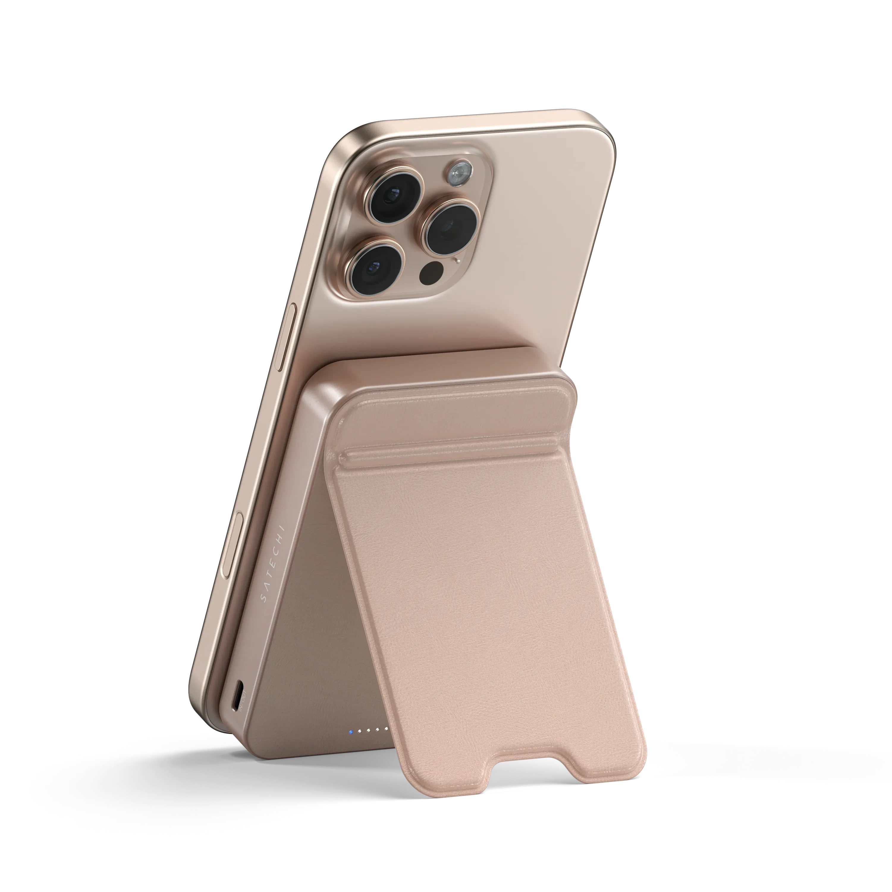 Satechi Qi2 10K Magnetic Power Bank with Stand - Desert Rose