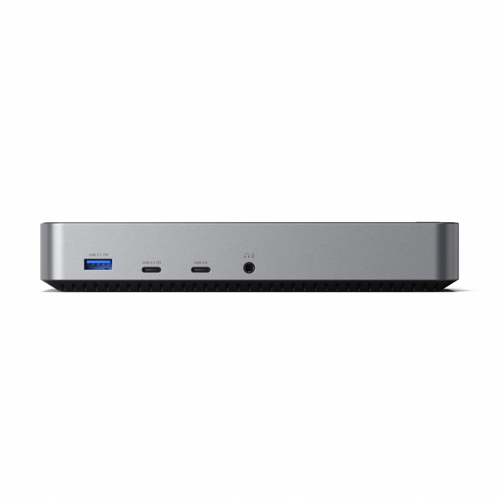 Satechi Aluminium 4K Display Docking Station (3x 4K/60Hz,2x DisplayPort 1.4 4k/60Hz,3x HDMI,1x DP Alt Mode 1x USB 3.1,1x USB-C 3.1 Gen2,2 x USB3.0,1x USB-C 3.0,1x Ethernet ,1x Audio, Kensington Lock) - Grey