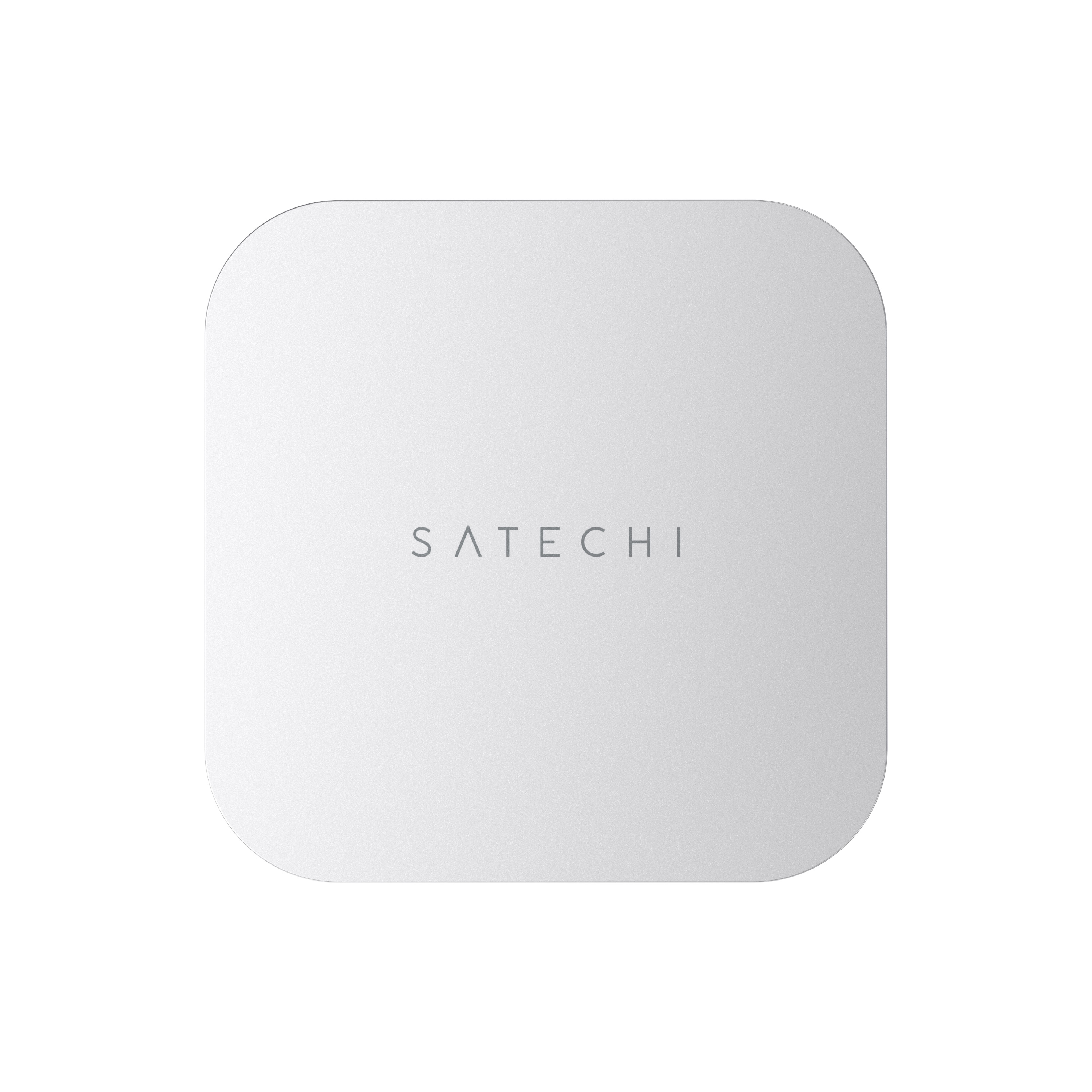 Satechi Thunderbolt 5 CubeDock with SSD Enclosure (3xTBT 5 Downstream Ports, TBT 5 Host Port 140W,2x USB-C 3.2, 2x USB-A 3.2, 2.5 Gigabit Ethernet,SD & microSD Reader,M.2 NVMe SSD Enclosure,Active Cooling) - EU - Silver