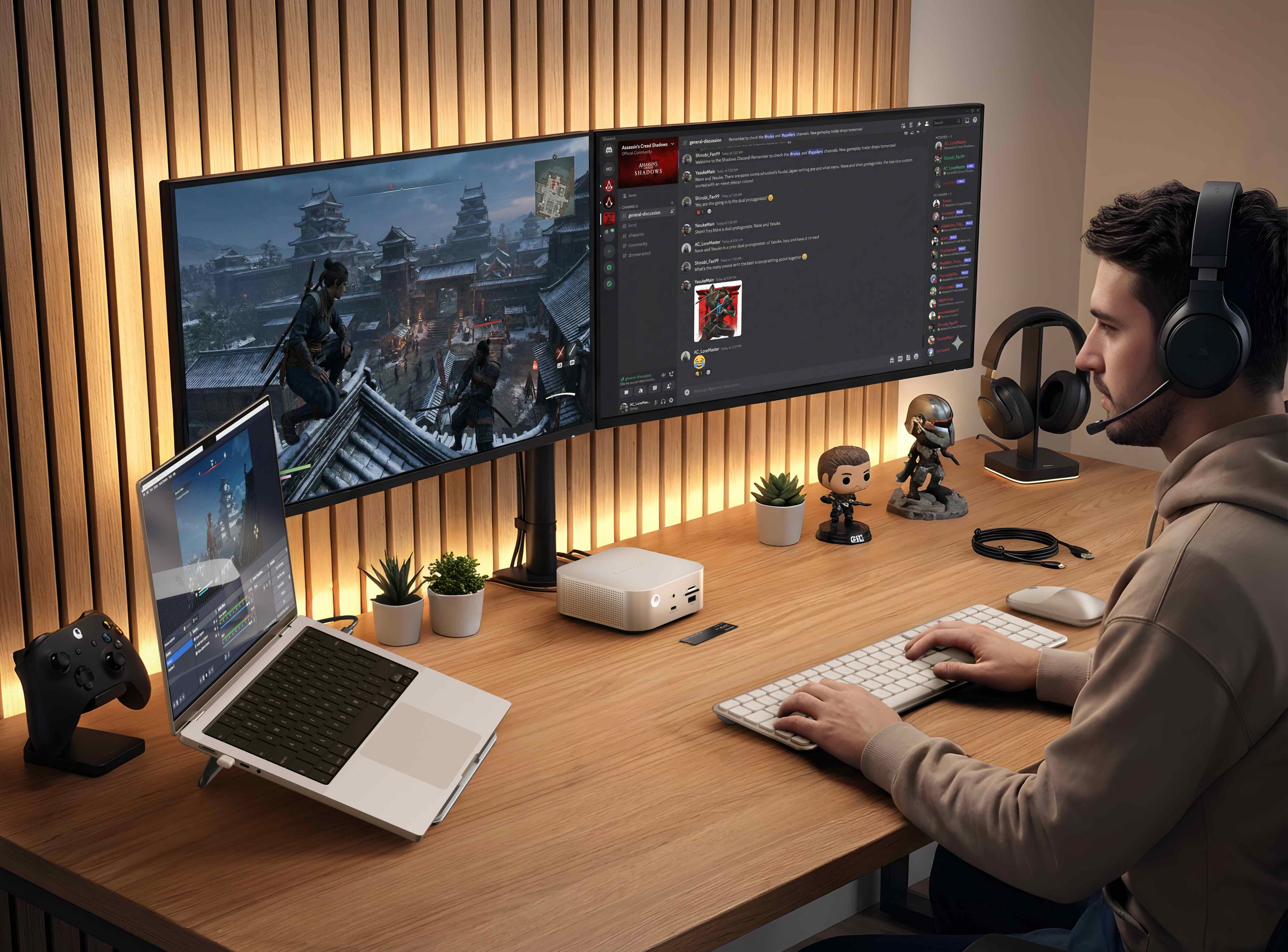 Satechi Thunderbolt 5 CubeDock with SSD Enclosure (3xTBT 5 Downstream Ports, TBT 5 Host Port 140W,2x USB-C 3.2, 2x USB-A 3.2, 2.5 Gigabit Ethernet,SD & microSD Reader,M.2 NVMe SSD Enclosure,Active Cooling) - EU - Silver