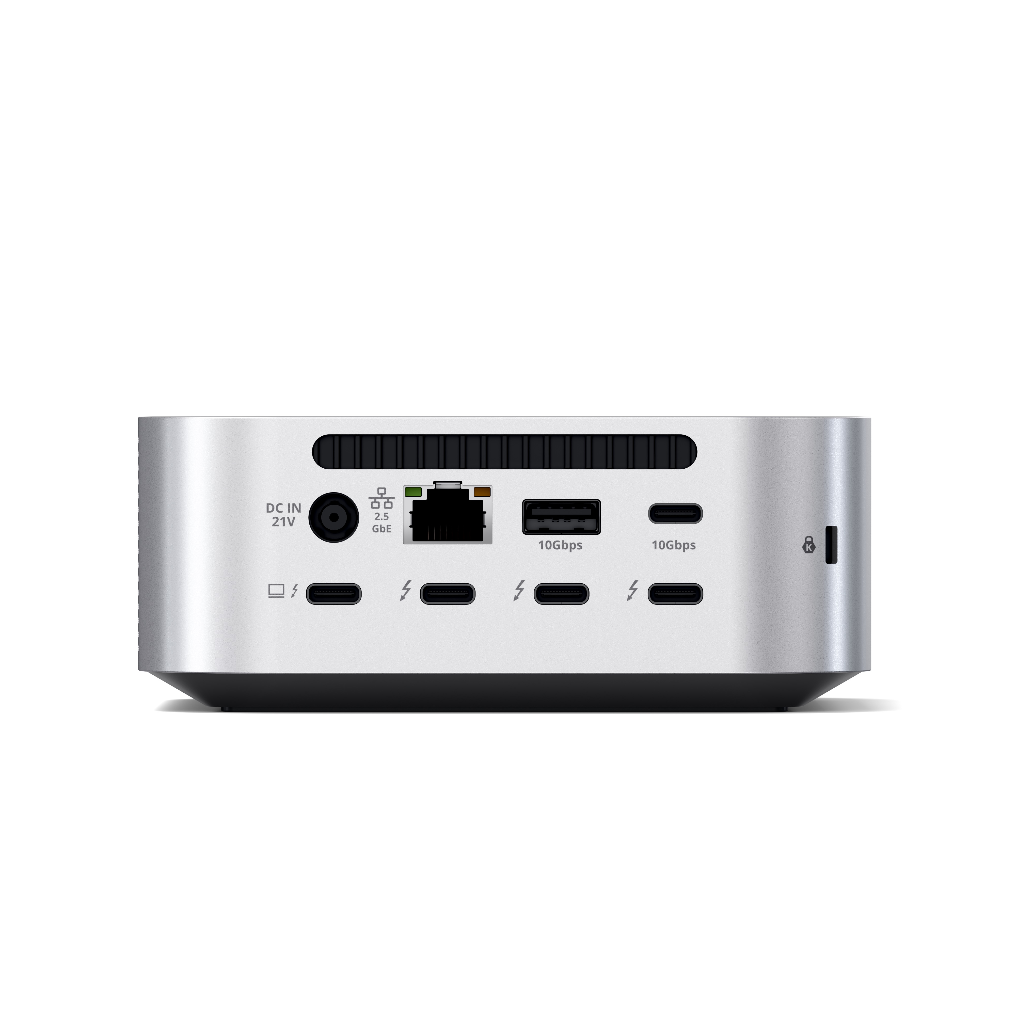 Satechi Thunderbolt 5 CubeDock with SSD Enclosure (3xTBT 5 Downstream Ports, TBT 5 Host Port 140W,2x USB-C 3.2, 2x USB-A 3.2, 2.5 Gigabit Ethernet,SD & microSD Reader,M.2 NVMe SSD Enclosure,Active Cooling) - EU - Silver