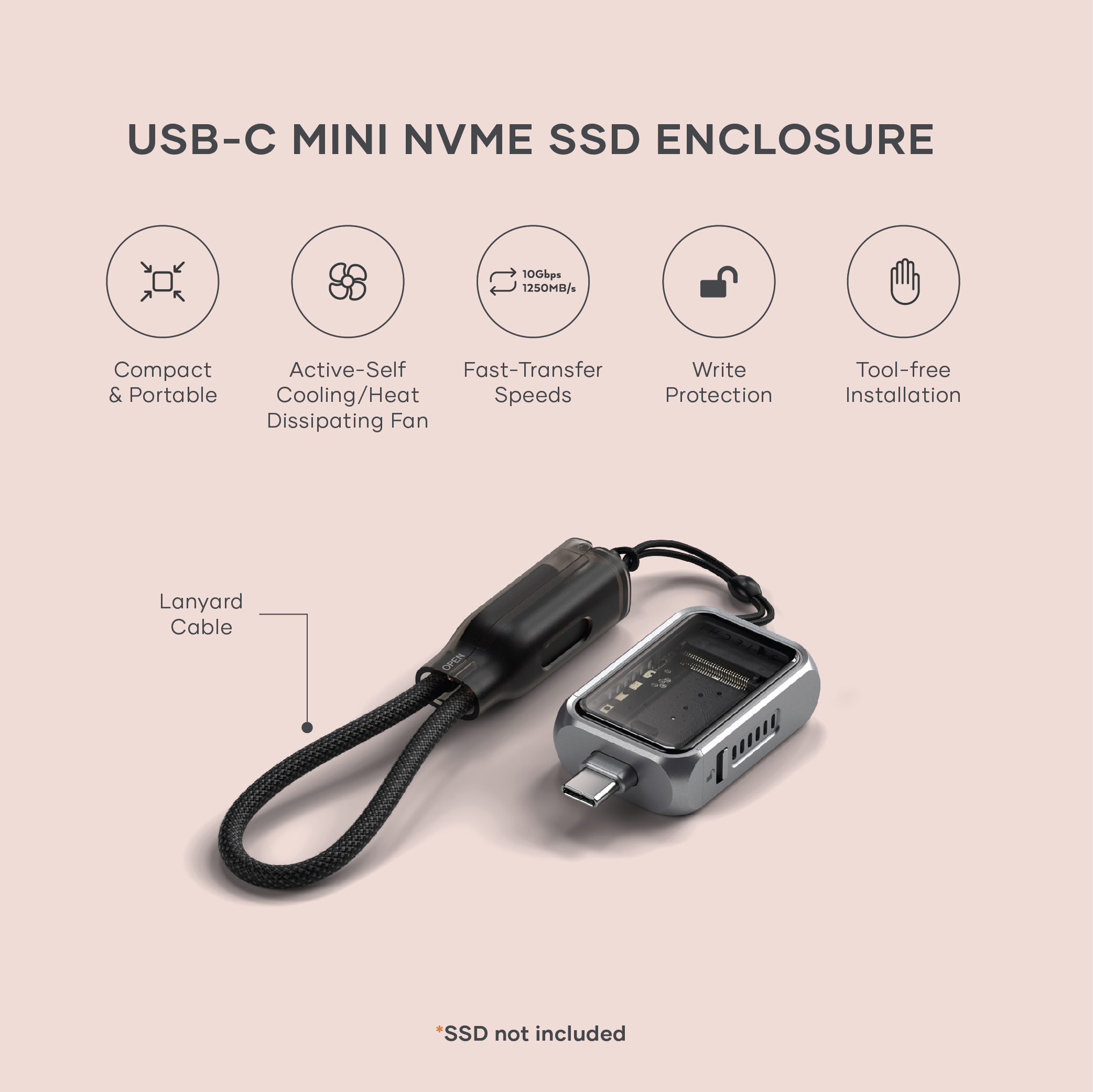 Satechi Mini NVMe SSD Enclosure - Space Gray