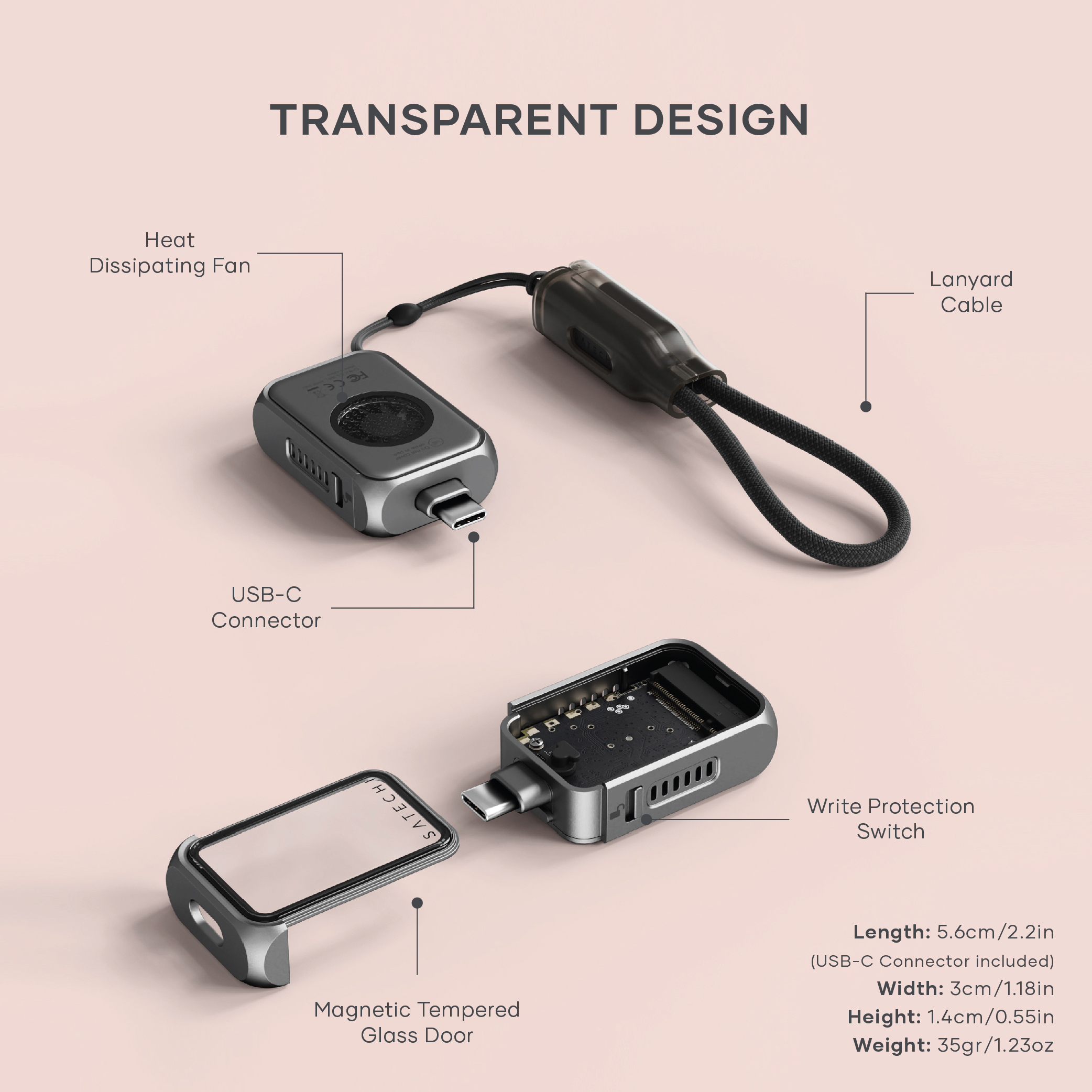 Satechi Mini NVMe SSD Enclosure - Space Gray