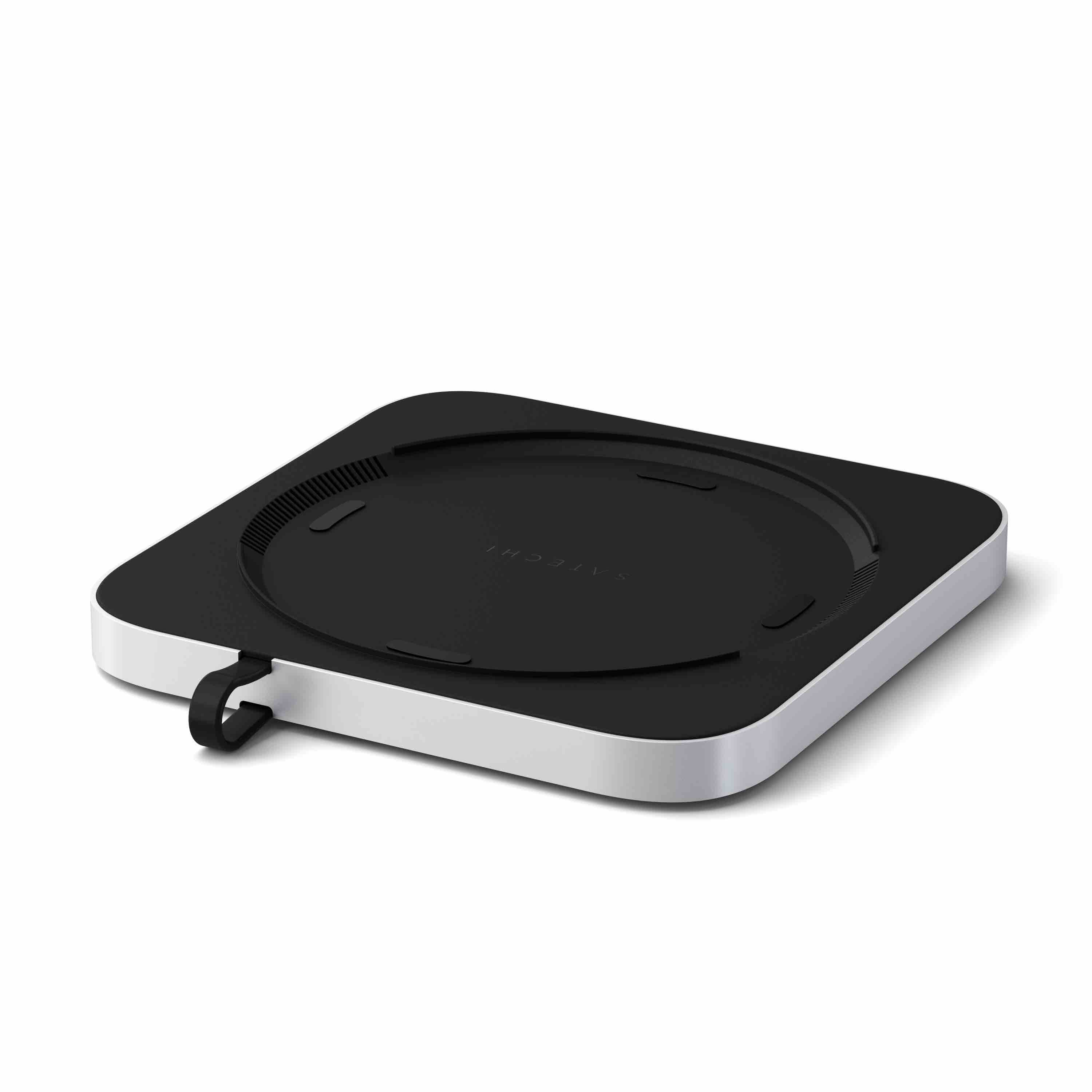 Satechi Stand & Hub For Mac Mini / Studio (1x USB-C 3.2, 1xUSB-A 3.2, 2x USB-A 3.0, 3.5mm Audio,1x Micro/SD, 1x NVMe/M.2 SATA SSD Enclosure Drive not included) - Silver