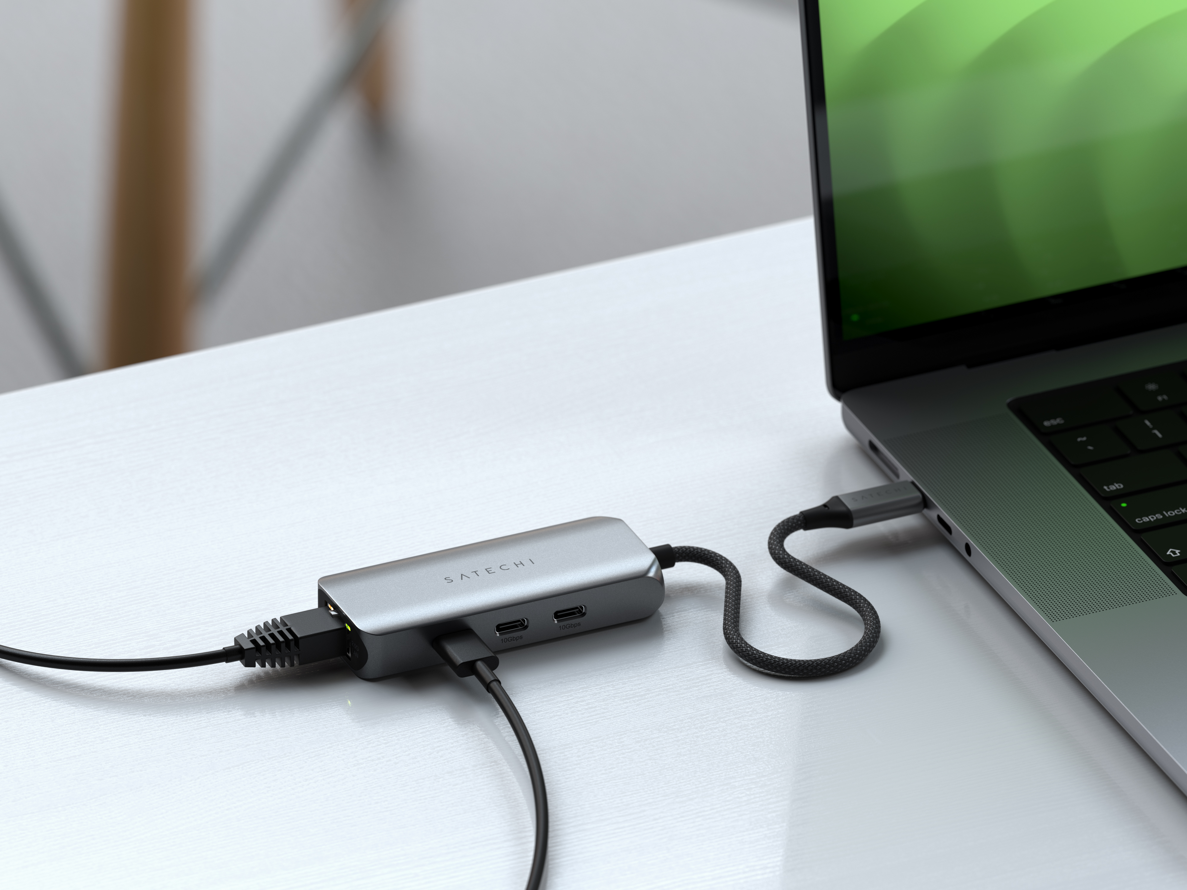 Satechi 4-in-1 USB-C Hub with 2.5 Gigabit Ethernet - Space Gray