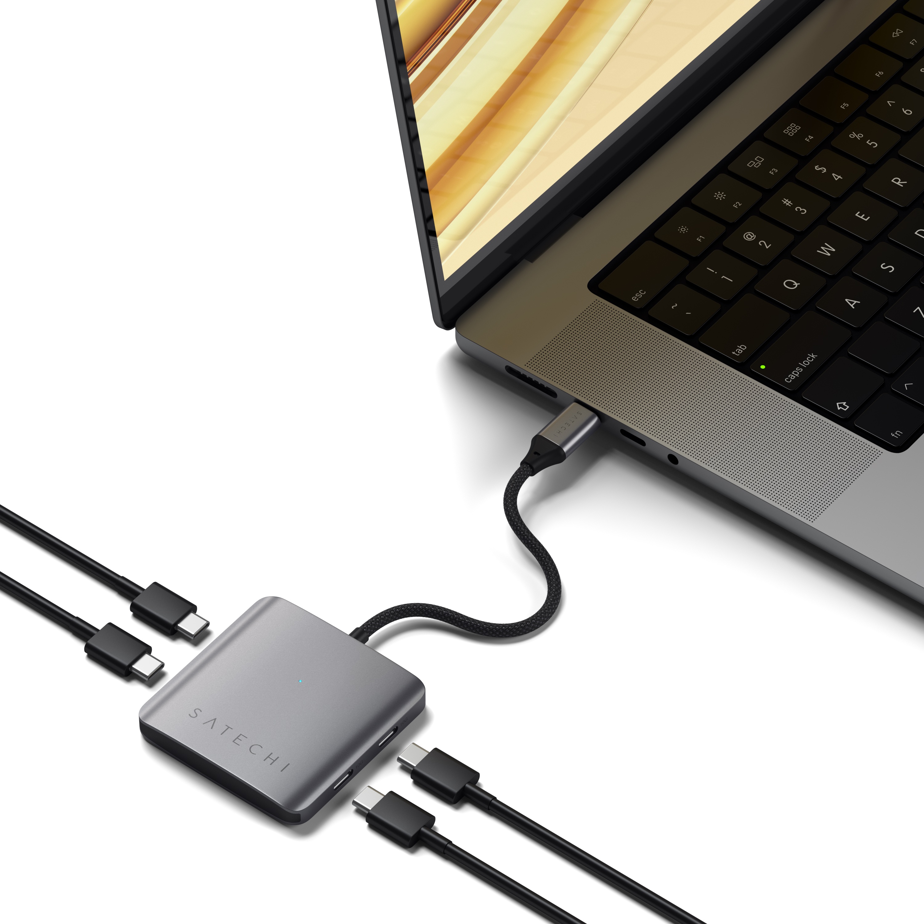 Satechi 4-Port USB-C Hub with PD - Space Gray