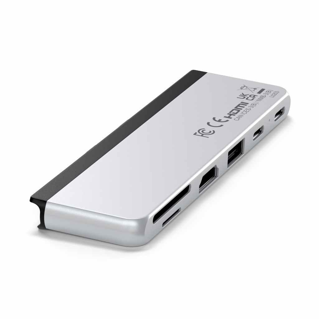 Satechi DUAL USB-C HUB for SURFACE PRO 9 (1x USB4 Pass-through Port 100W PD, 1x 6K/60Hz or Dual 4K/60Hz Video 40Gbps,2x USB-C 3.2 Gen 2 Port, 1x USB-A 3.2 Gen 2, HDMI 2.0 Port (4K/60Hz) SD/microSD)