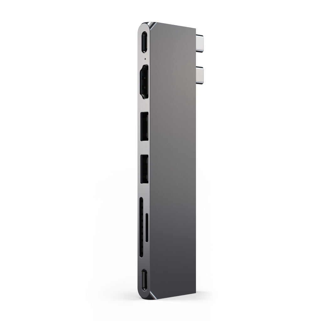Satechi PRO HUB SLIM (1xUSB4,1xHDMI,2xUSB-A,SD/MicroSD,UHS-I up to 104MB/s, SD/SDHC/SDXC up to 2TB,1xUSB-C) - Space Grey