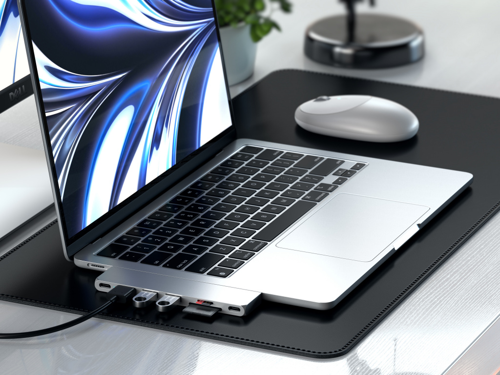 Satechi PRO HUB SLIM (1xUSB4,1xHDMI,2xUSB-A,SD/MicroSD,UHS-I up to 104MB/s, SD/SDHC/SDXC up to 2TB,1xUSB-C) - Silver