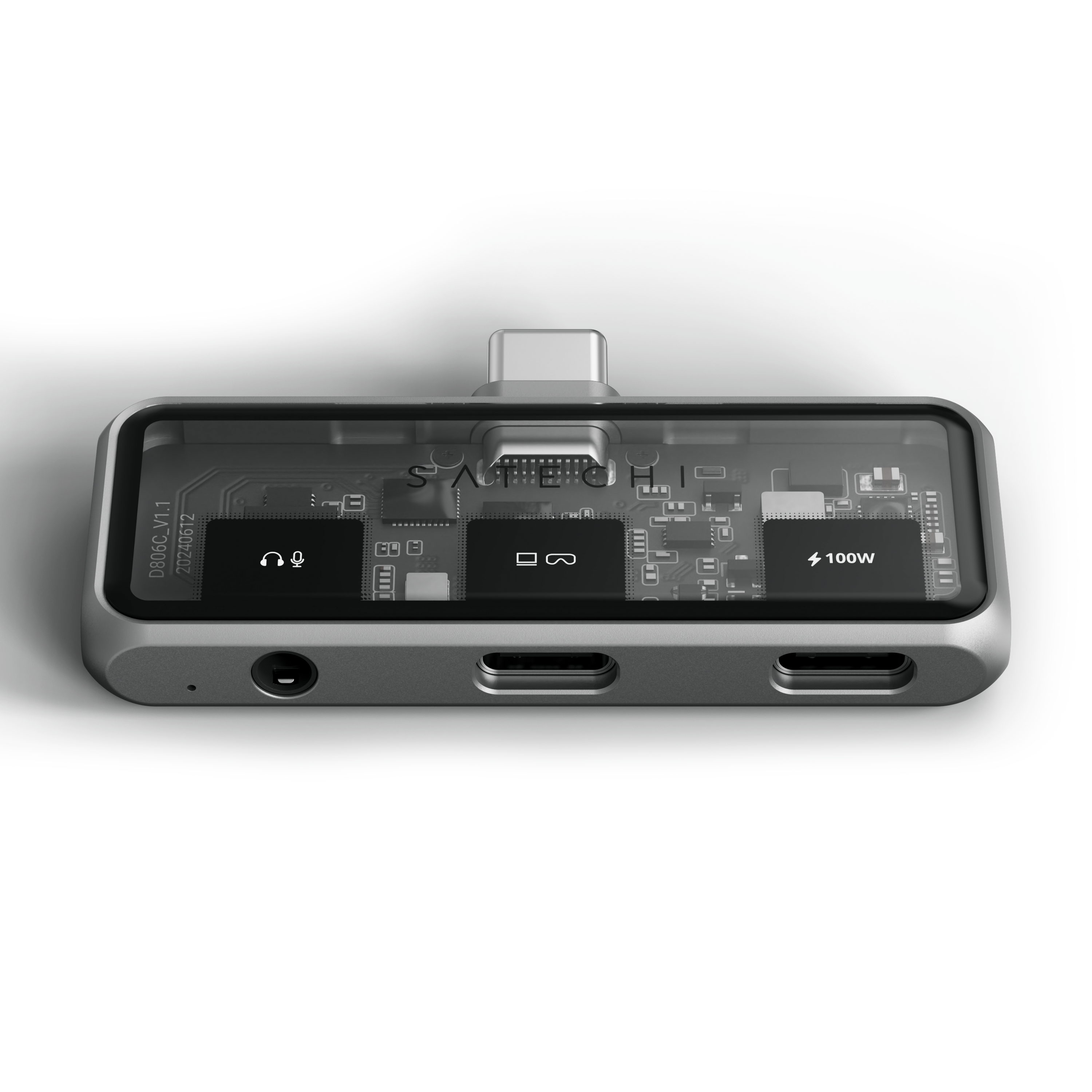 Satechi Mobile XR Hub with dual USB-C and Audio - Space Gray