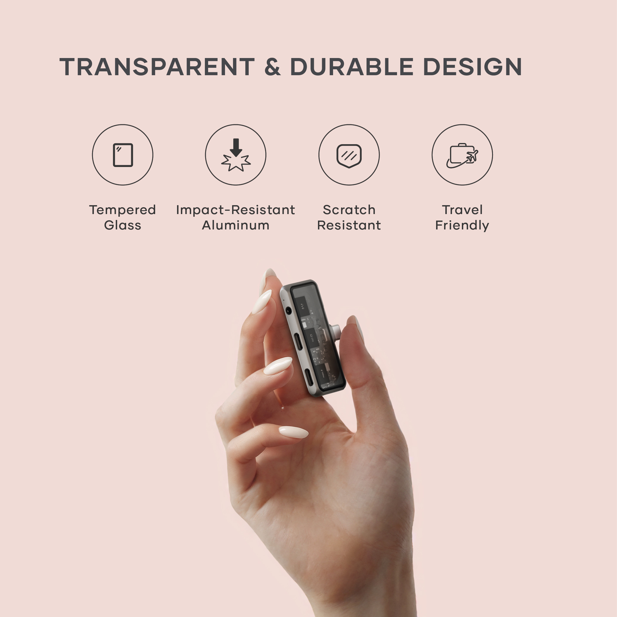 Satechi Mobile XR Hub with dual USB-C and Audio - Space Gray