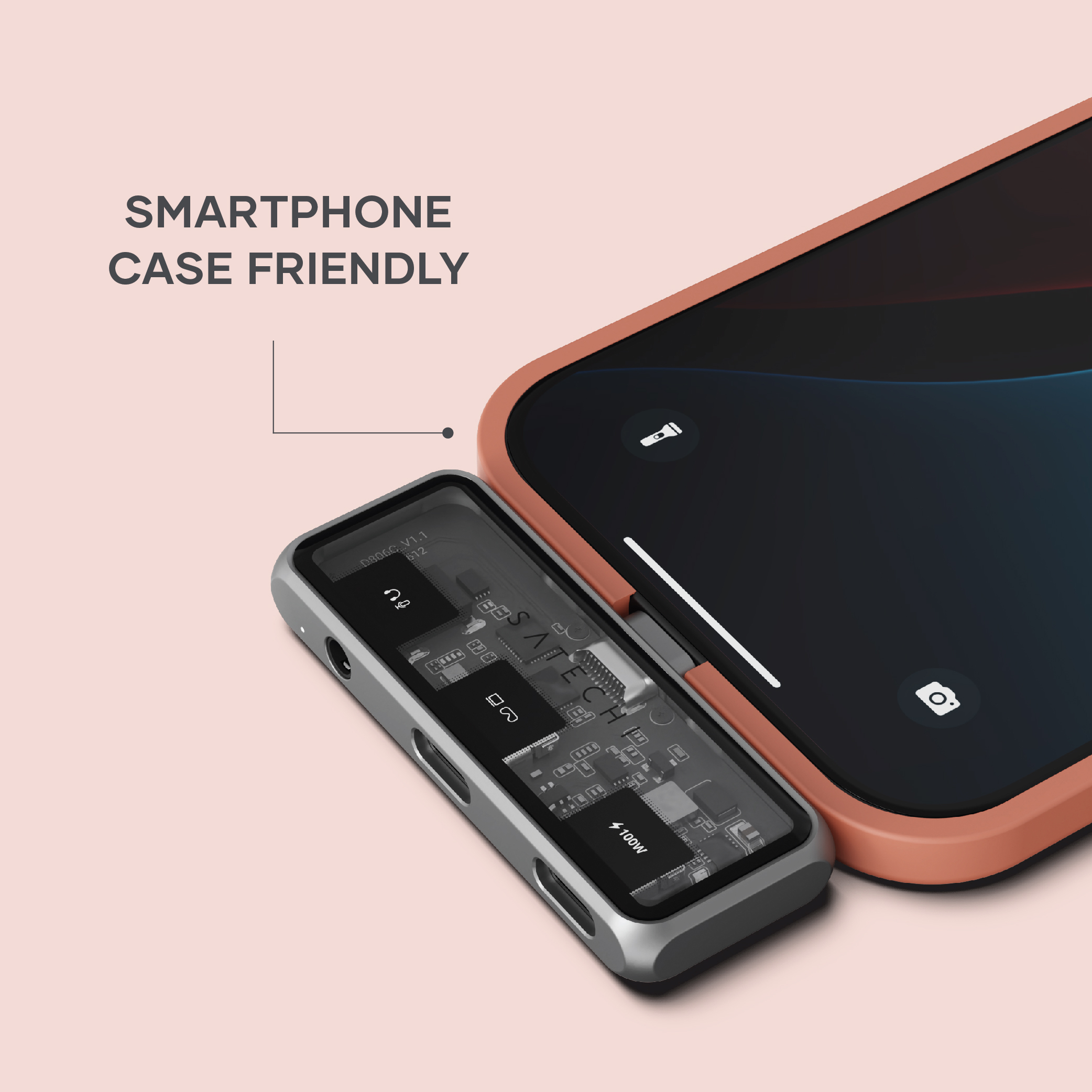 Satechi Mobile XR Hub with dual USB-C and Audio - Space Gray