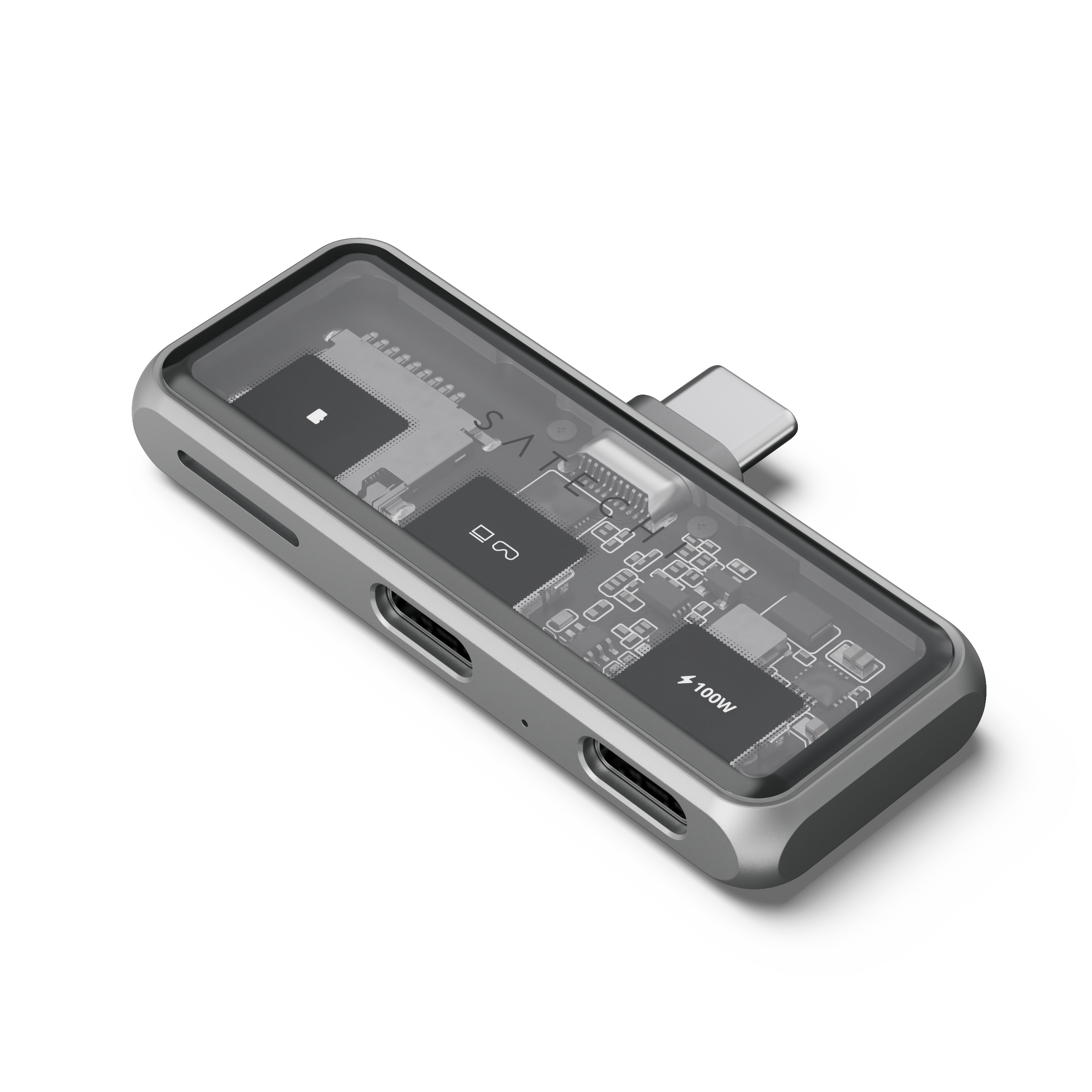 Satechi Mobile XR Hub with  dual USB-C and microSD - Space Gray