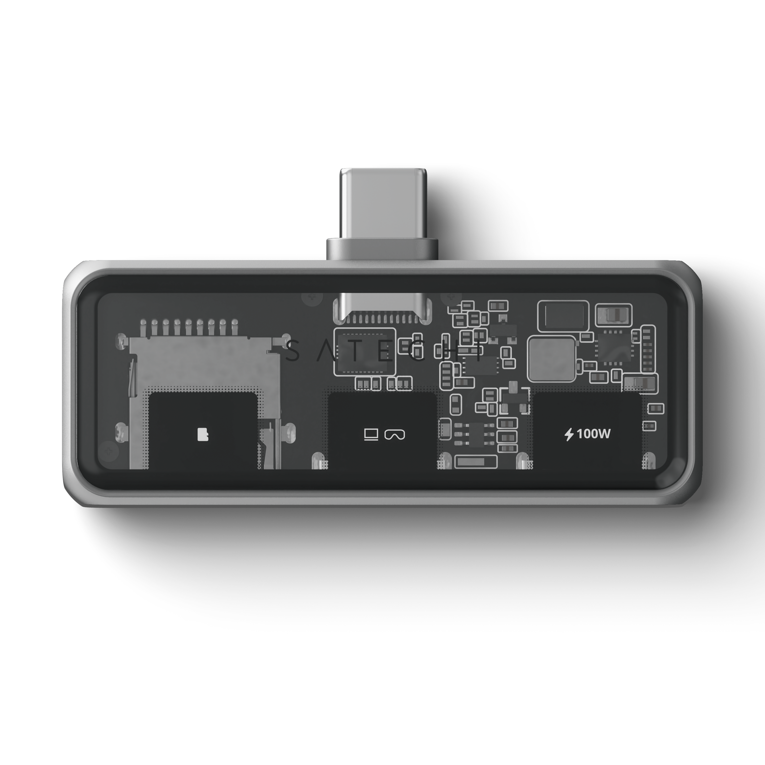 Satechi Mobile XR Hub with  dual USB-C and microSD - Space Gray