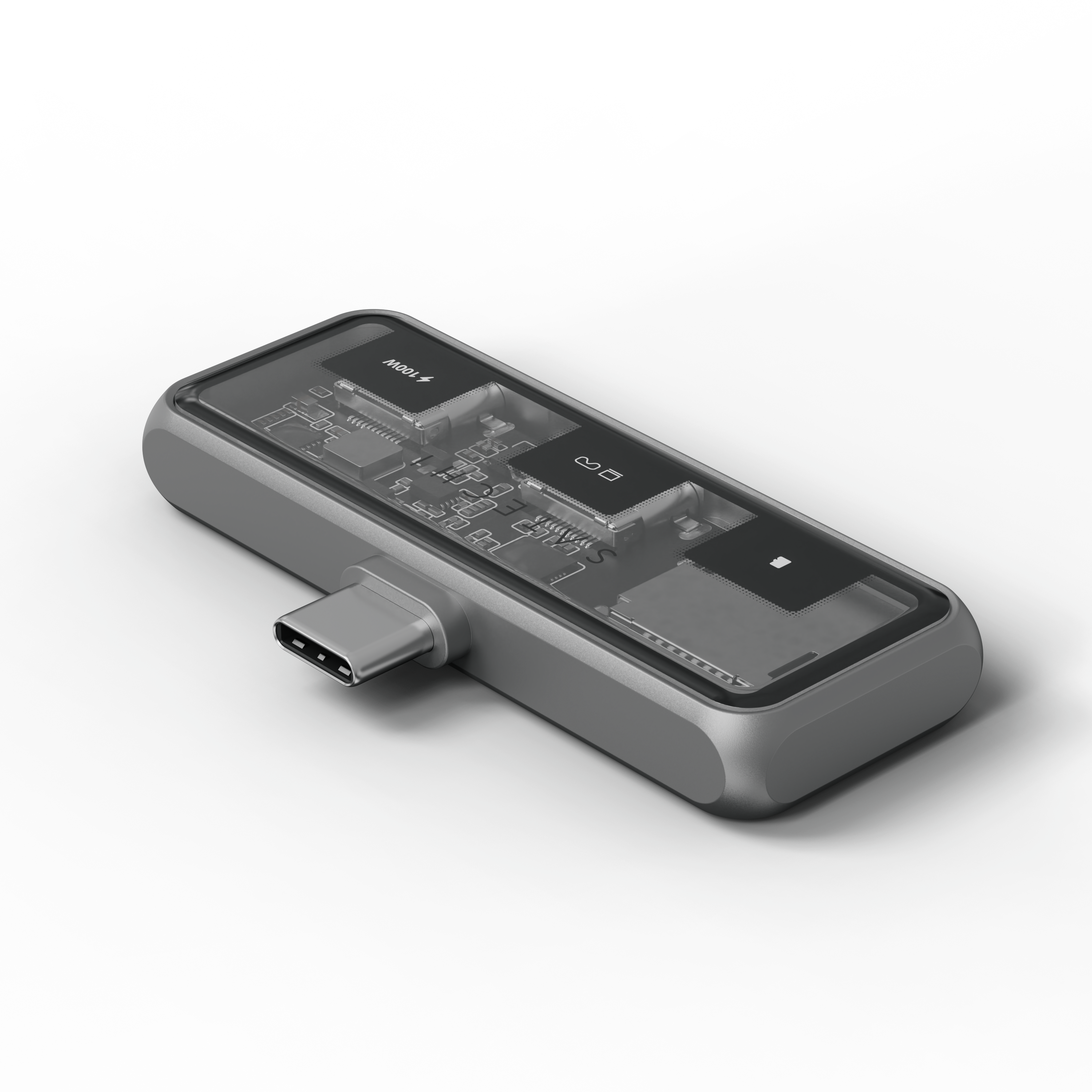 Satechi Mobile XR Hub with  dual USB-C and microSD - Space Gray