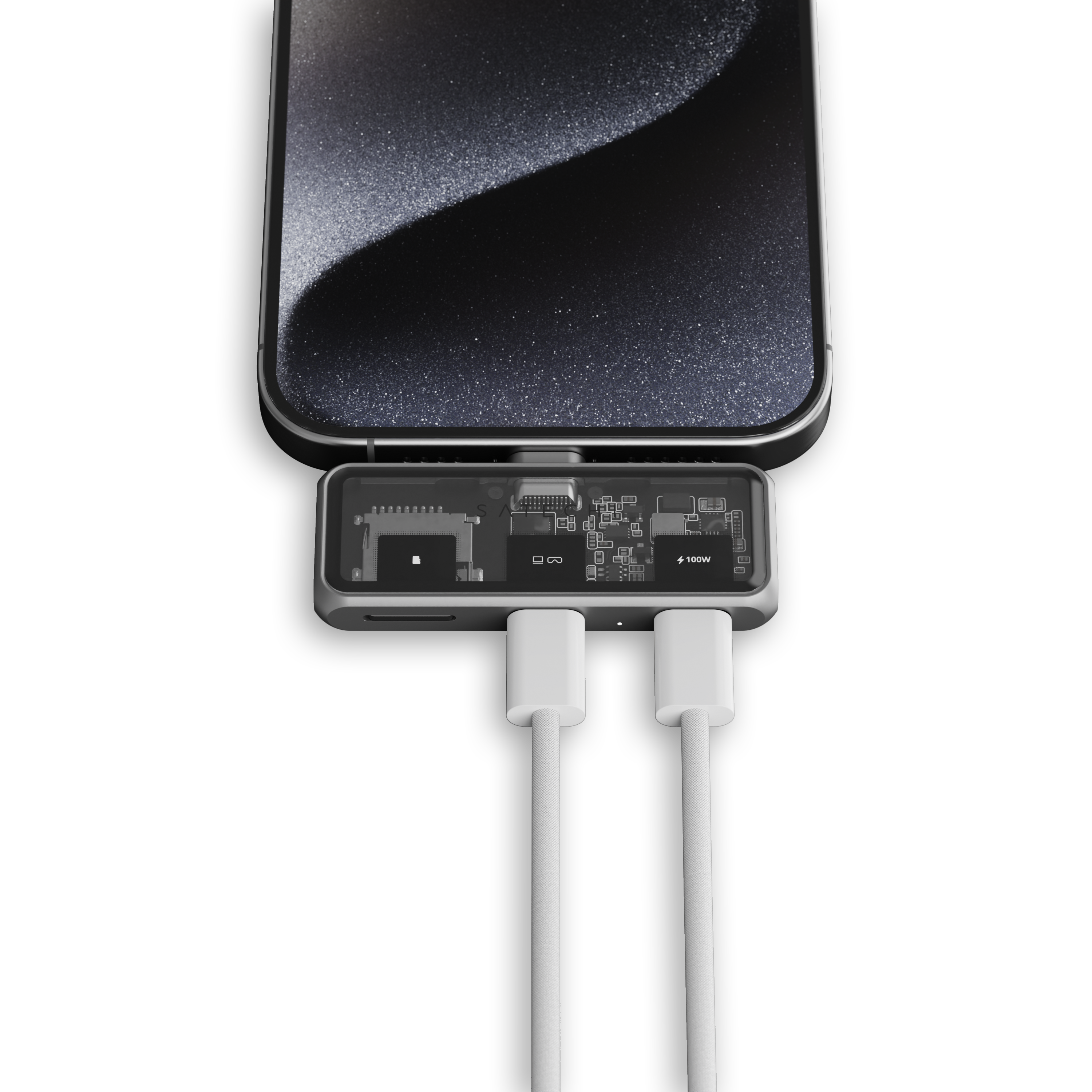 Satechi Mobile XR Hub with  dual USB-C and microSD - Space Gray