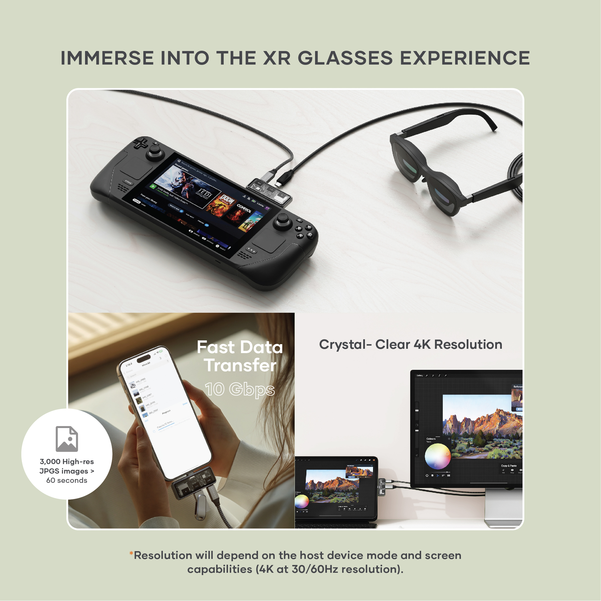 Satechi Mobile XR Hub with  dual USB-C and microSD - Space Gray