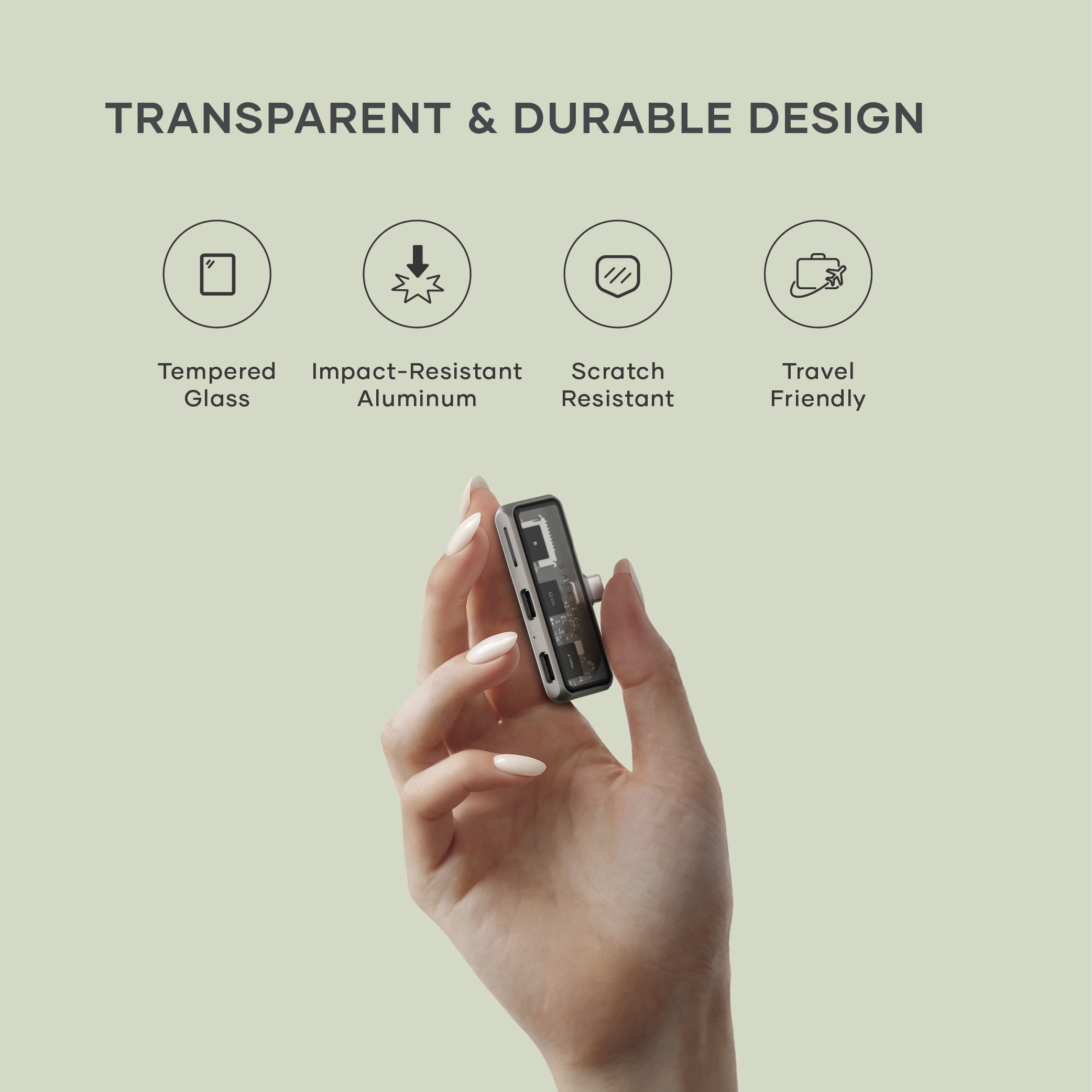 Satechi Mobile XR Hub with  dual USB-C and microSD - Space Gray