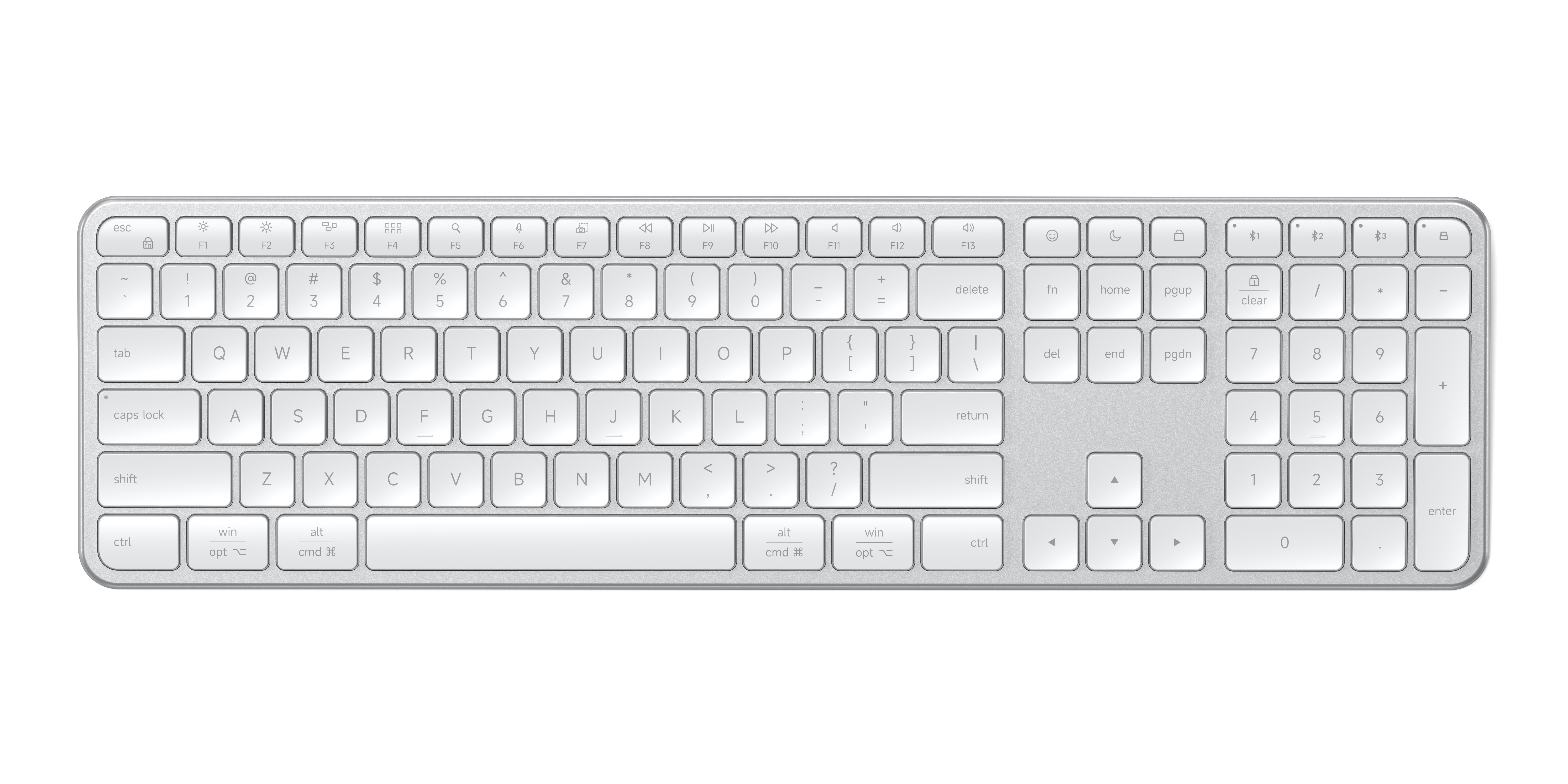 Sisteme PC & Periferice - Satechi Slim EX3 Wireless Keyboard - US English - Silver