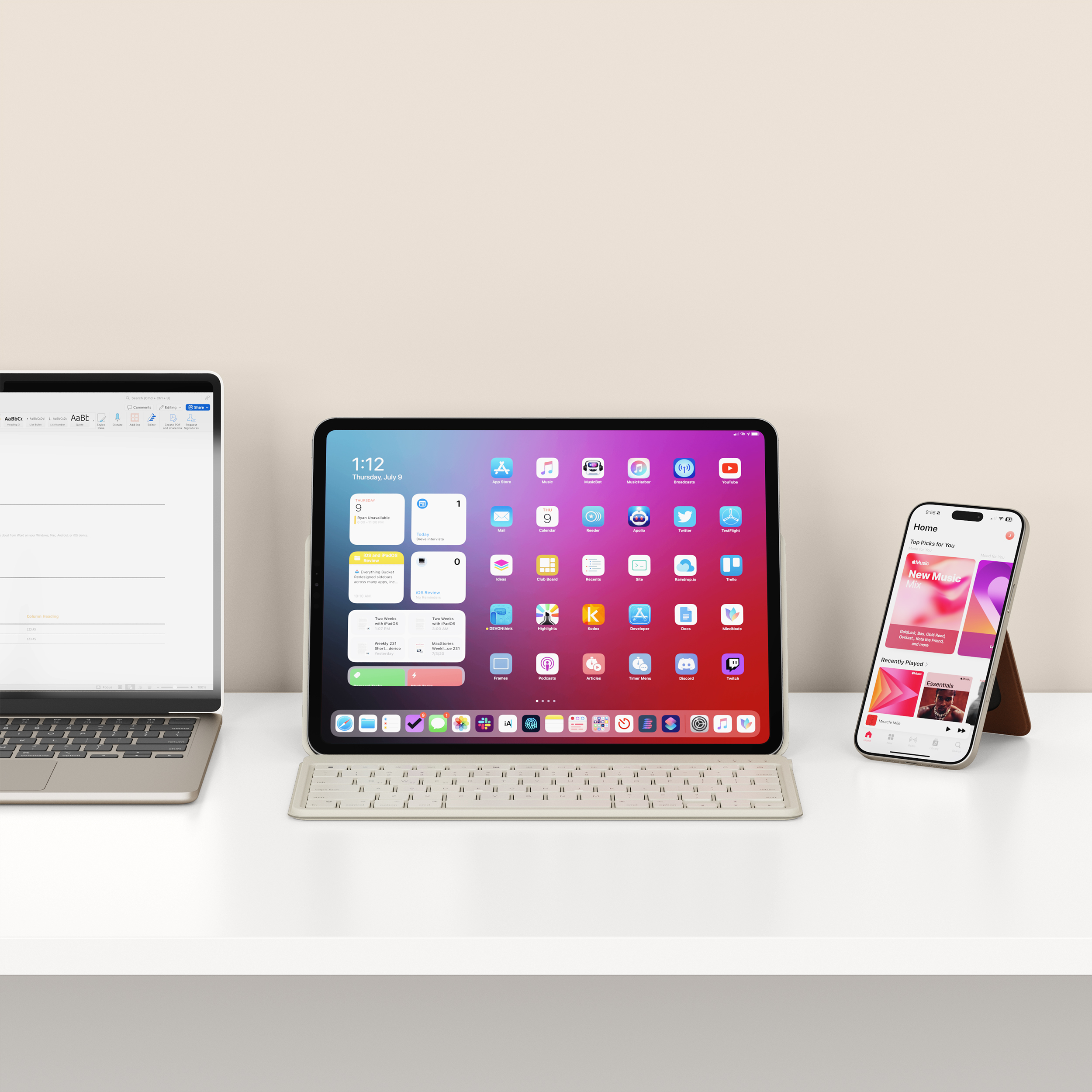 Satechi OntheGo Keyboard - US English - Sand